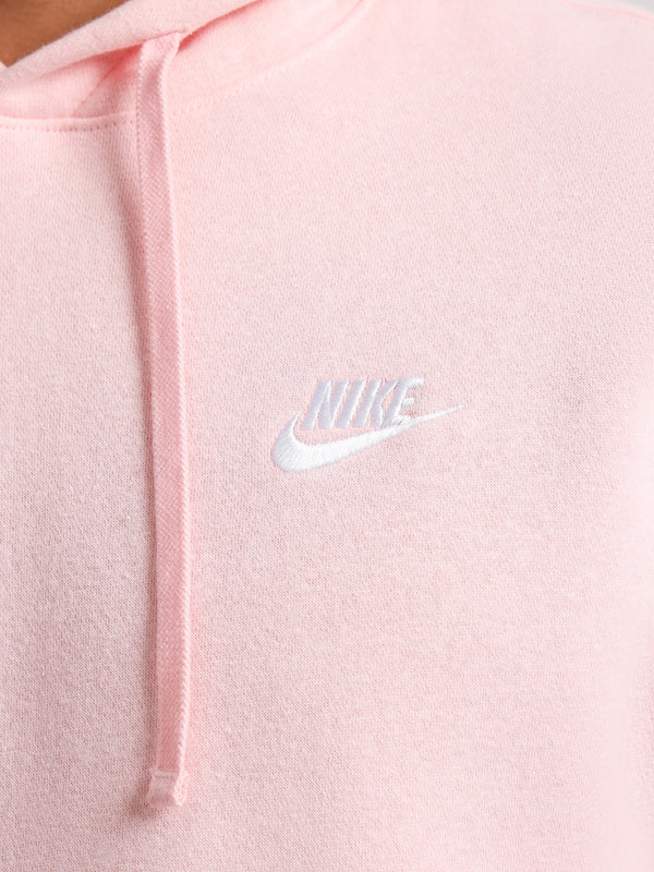 Nike Sportswear Club Hoodie in Pink & White Pink/white | Glue Store