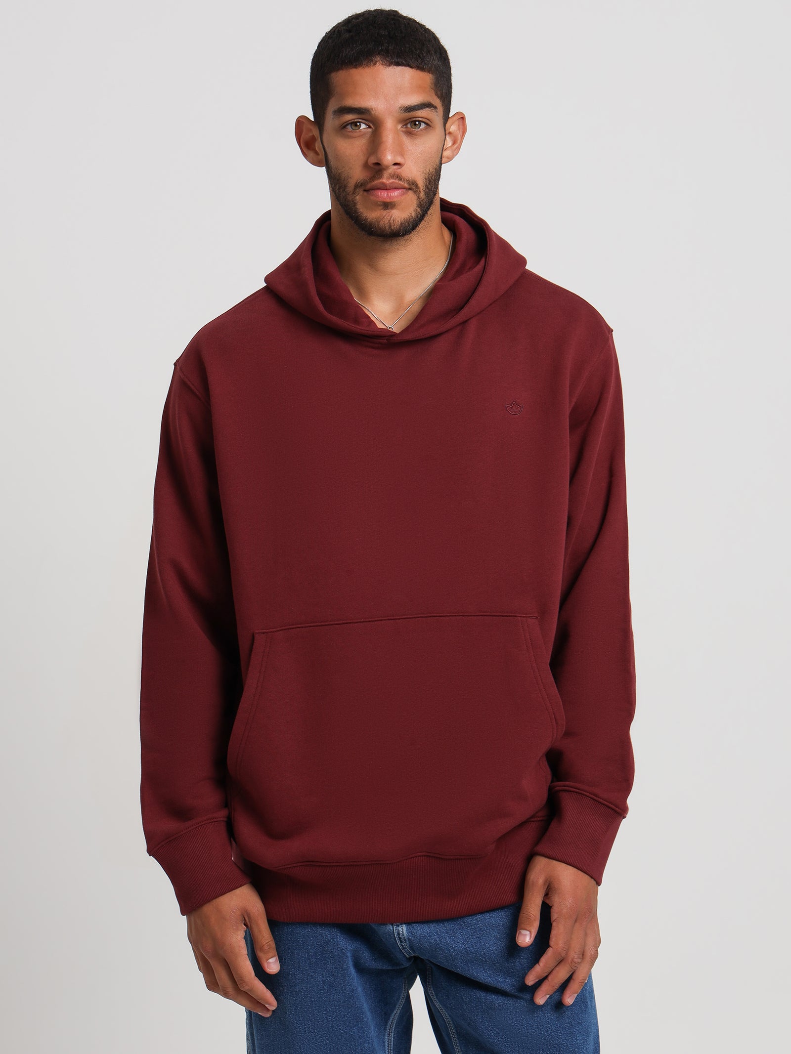 å Adicolor Contempo French Terry Hoodie in Shadow Red Red | Glue Store