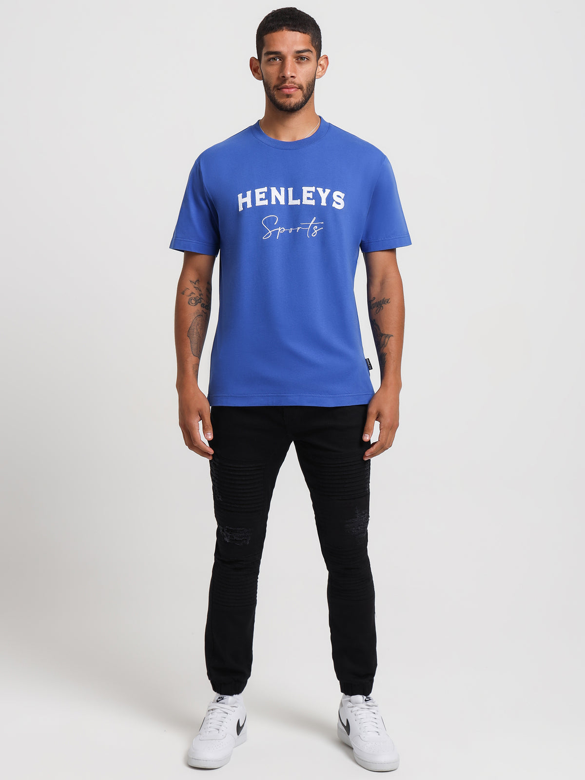 Henleys Club T-Shirt in Sapphire | Sapphire