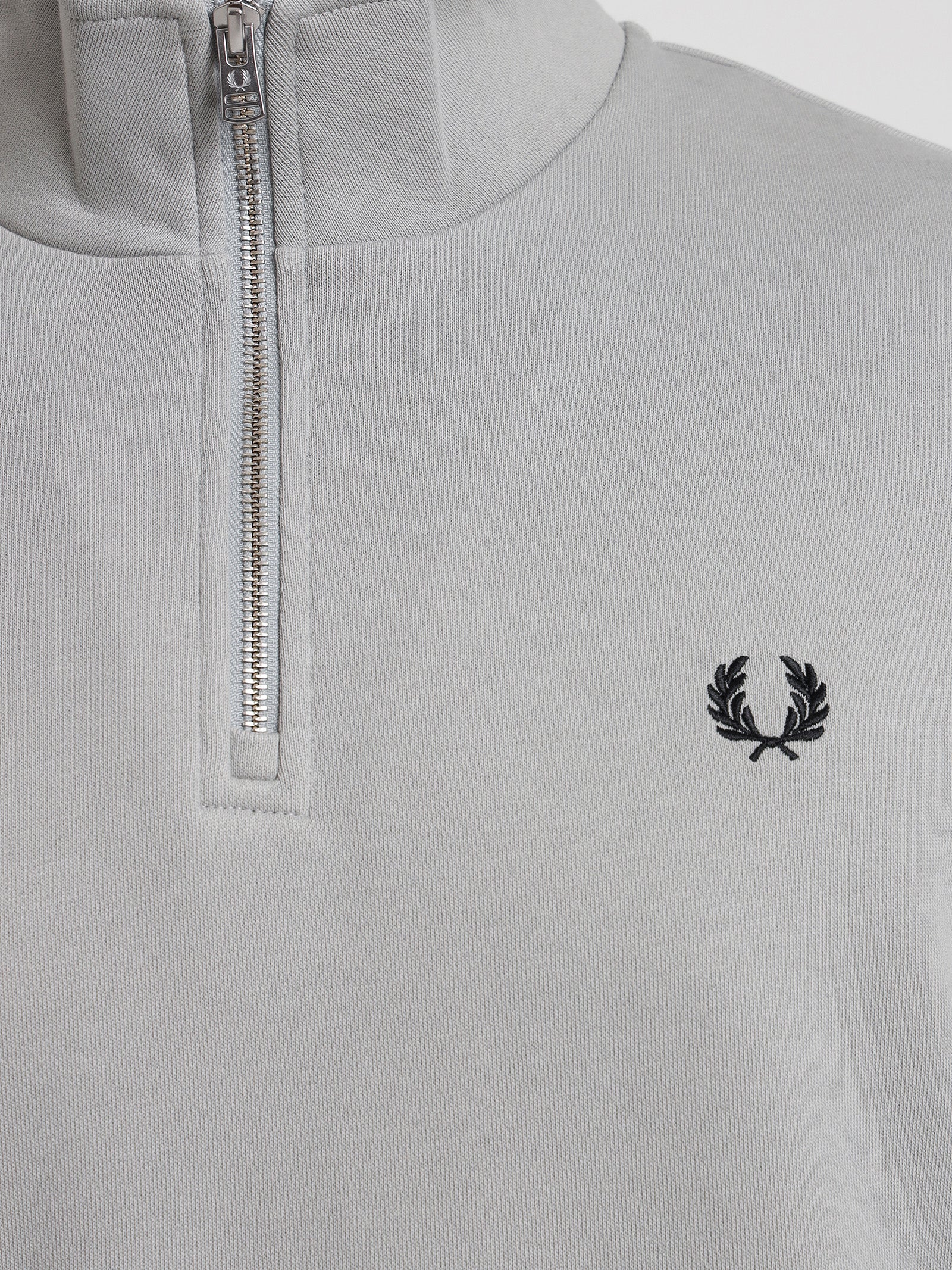 Fred perry Half Zip Sweatshirt in Limestone Grey | Glue Store