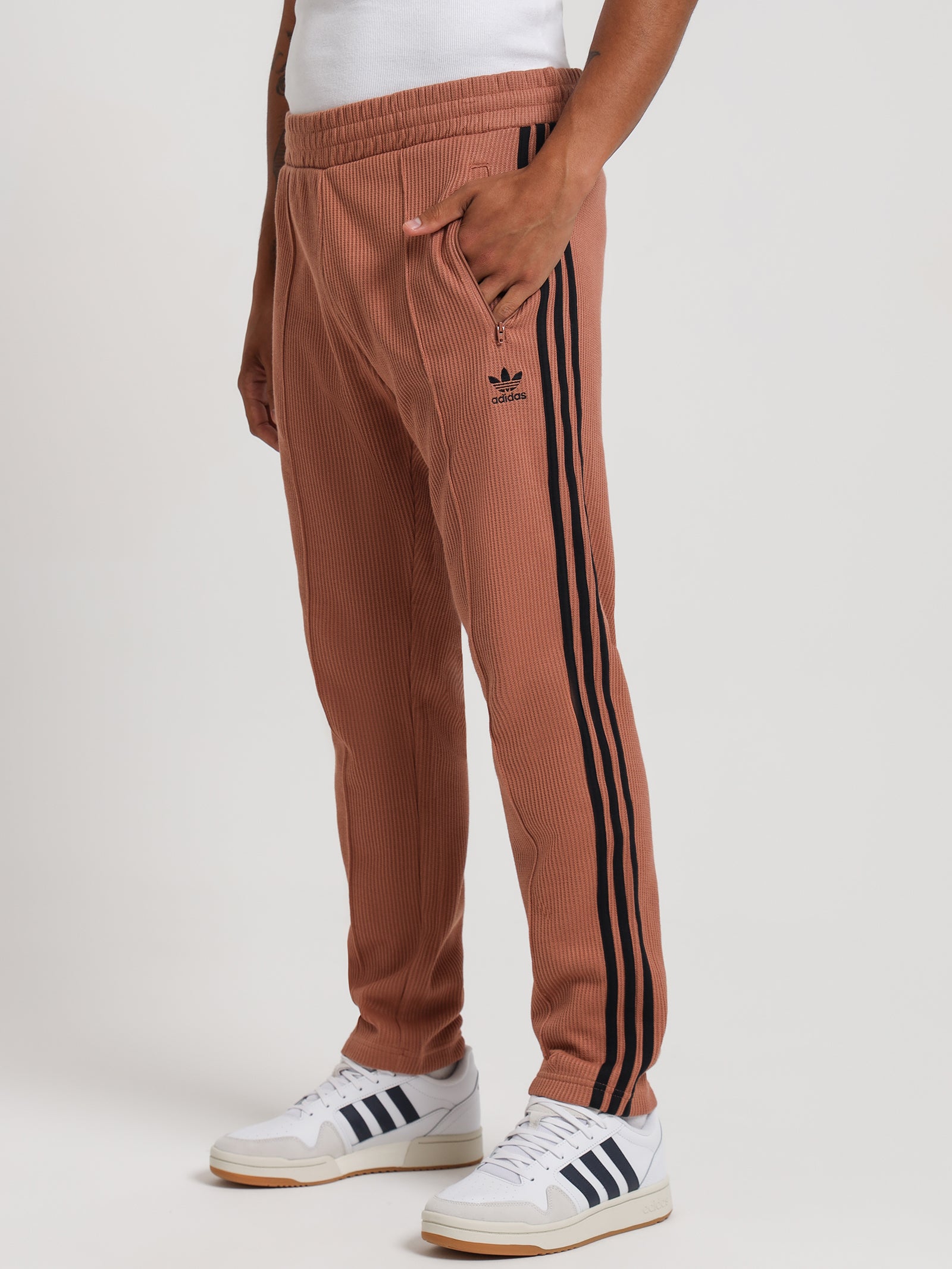 Adicolor Classics Waffle Beckenbauer Track Pants In Clay Glue Store