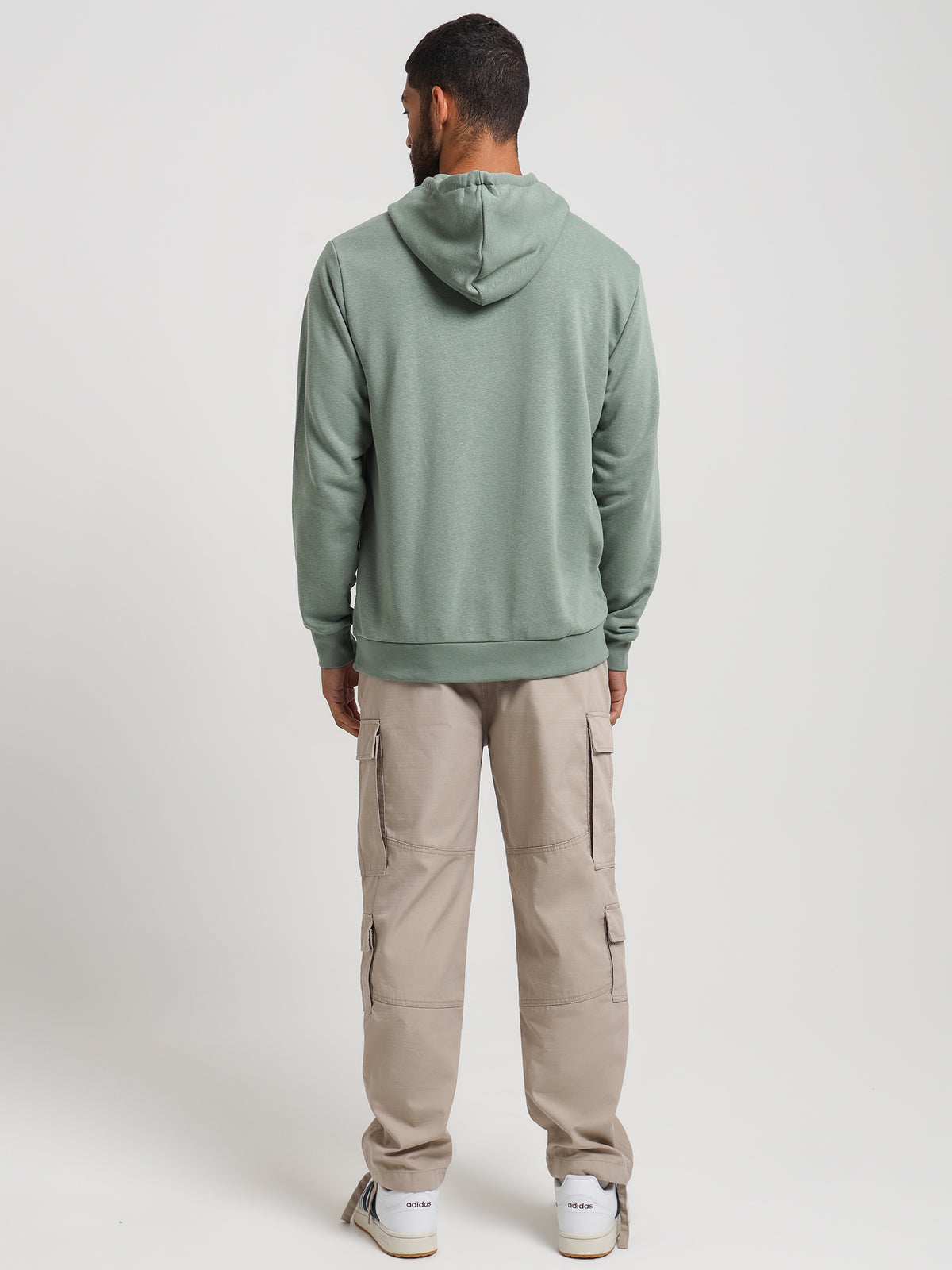 Adidas Essentials + Made With Hemp Hoodie in Silver Green | Silver/Gre