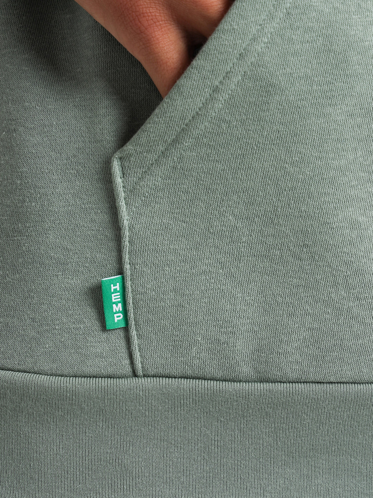 Adidas Essentials + Made With Hemp Hoodie in Silver Green | Silver/Gre