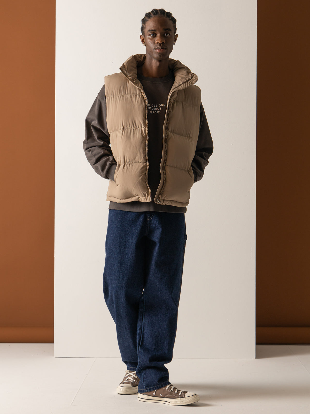 Article One Seneca Puffer Vest in Granola | Granola