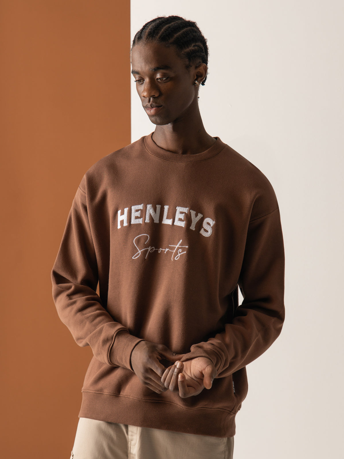 Henleys Club Crew Sweater in Coconut | Coconut