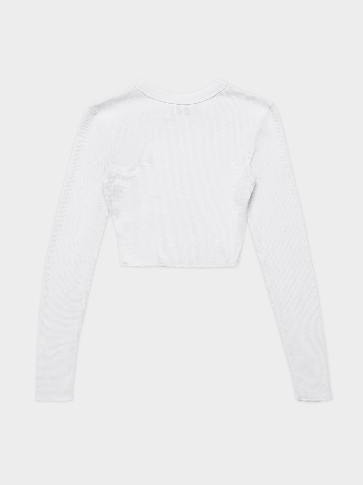 Nude Lucy Essentials Long Sleeve Waffle Top in White | White