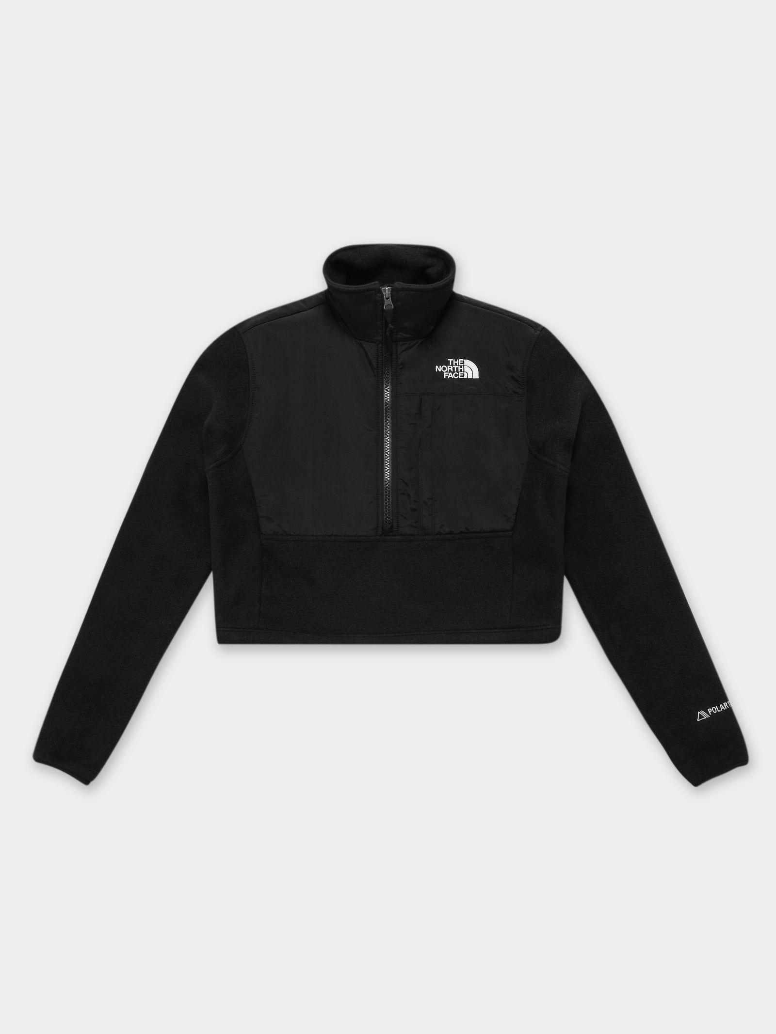 Denali Fleece Cropped Pullover in Black