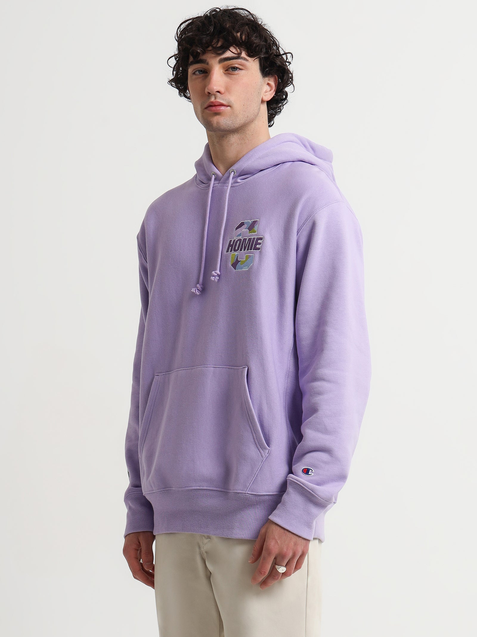 Reverse Weave HoMie Camo Hoodie in Violet