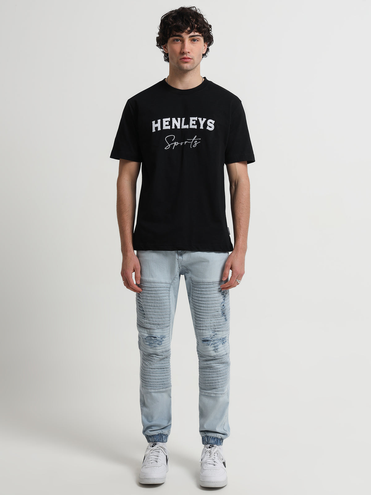 Henleys Club T-Shirt in Black | Black