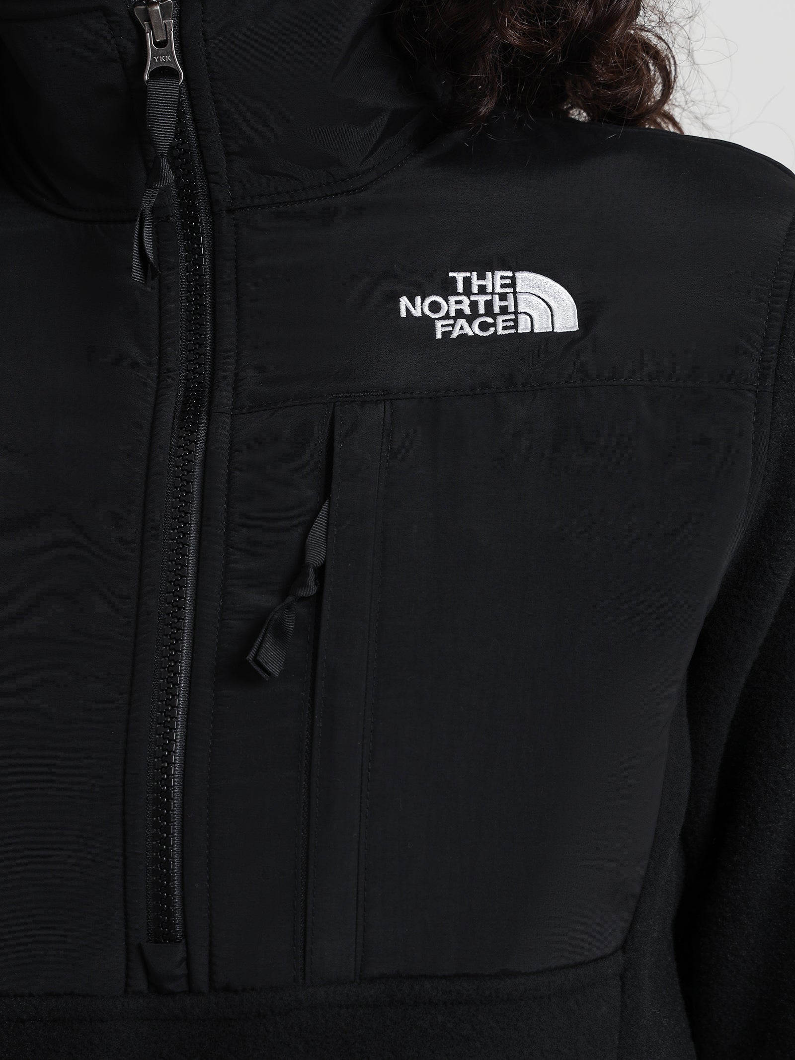 NWT The North Face Womens Crop Denali Fleece Pullover - Black - Medium