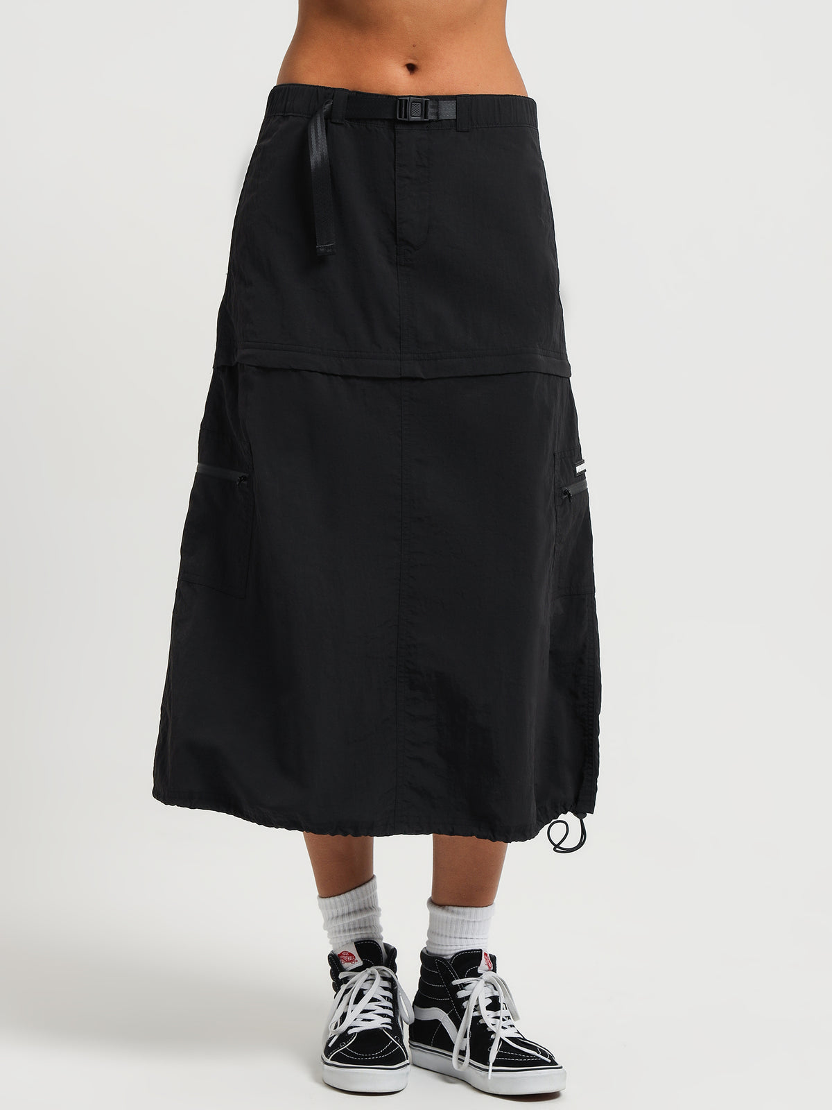 Worship Cargo Maxi Skirt in Black | Black