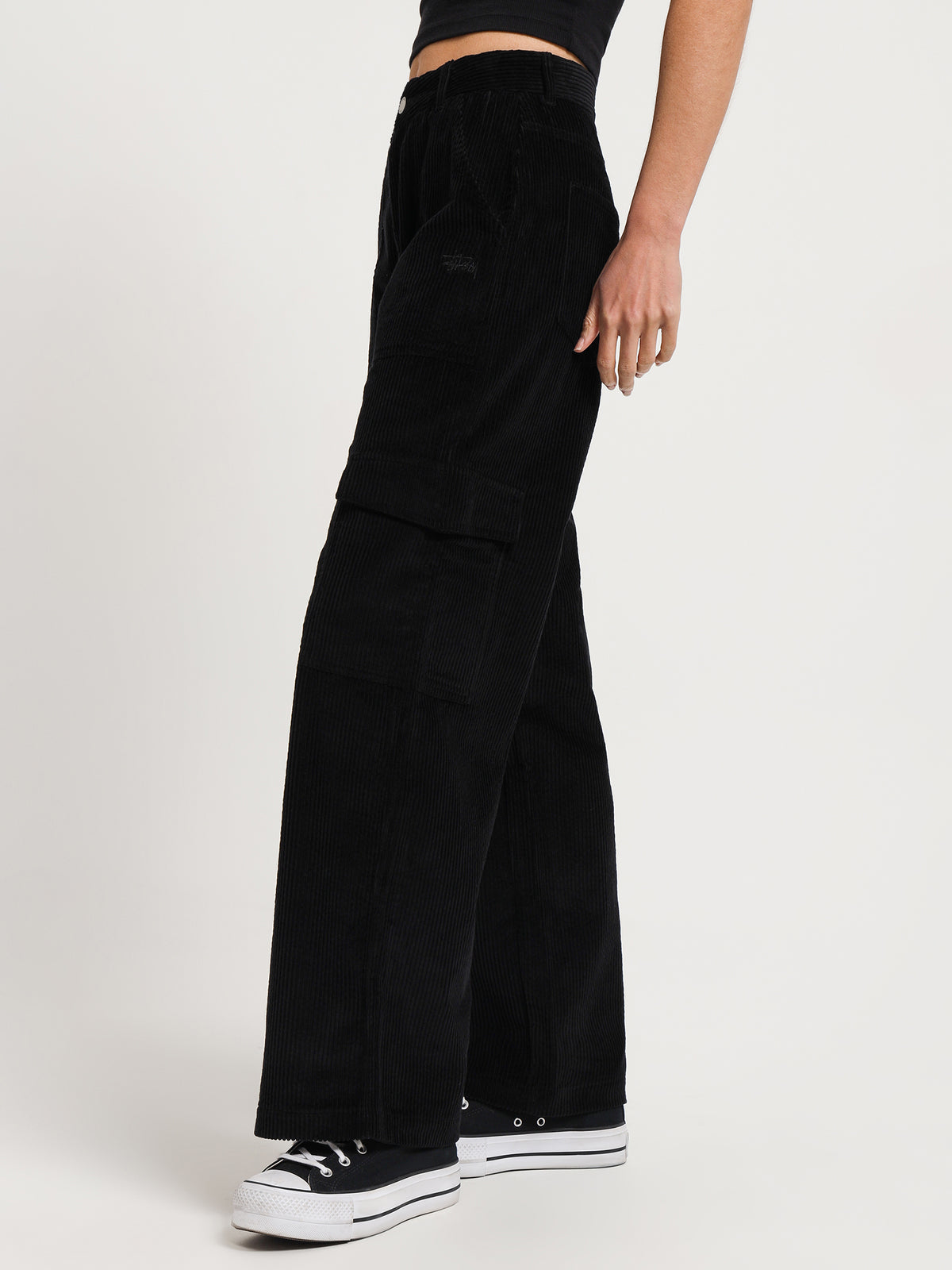 Stussy Cord Carpenter Pants in Black | Black