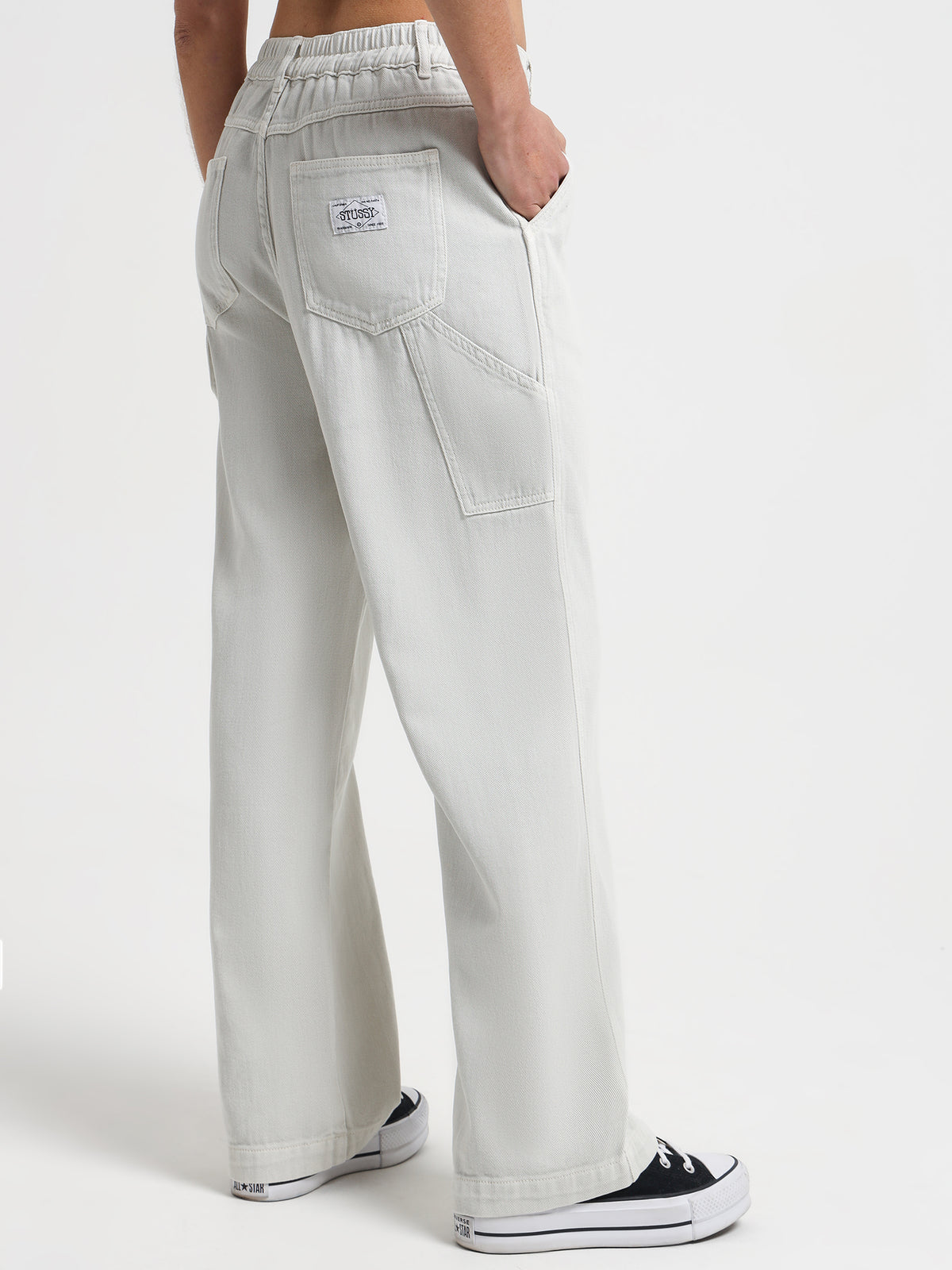 Stussy Nevada Denim Jeans in Winter White | Winter Whi