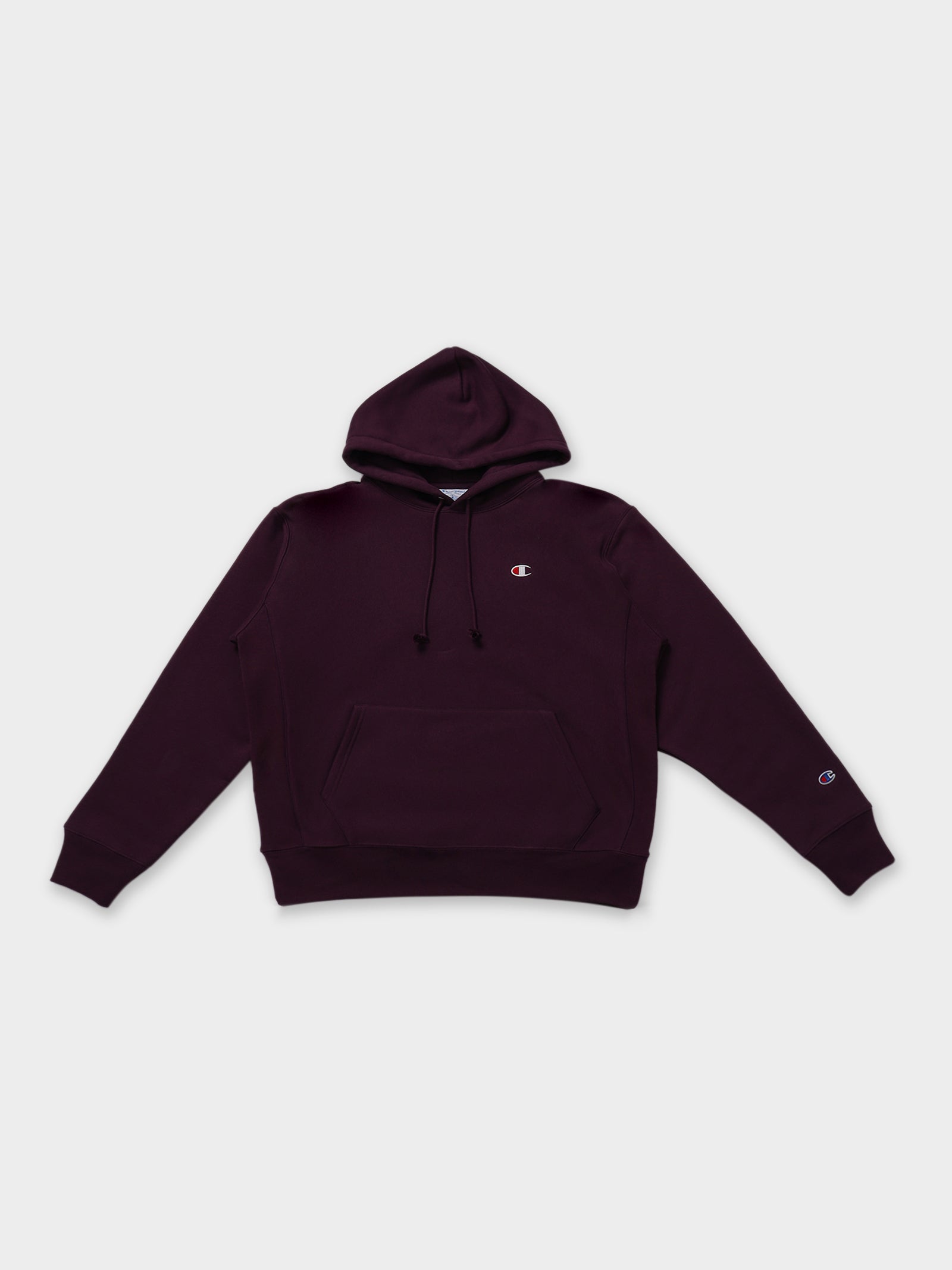 Reverse Weave Hoodie in Dark Purple