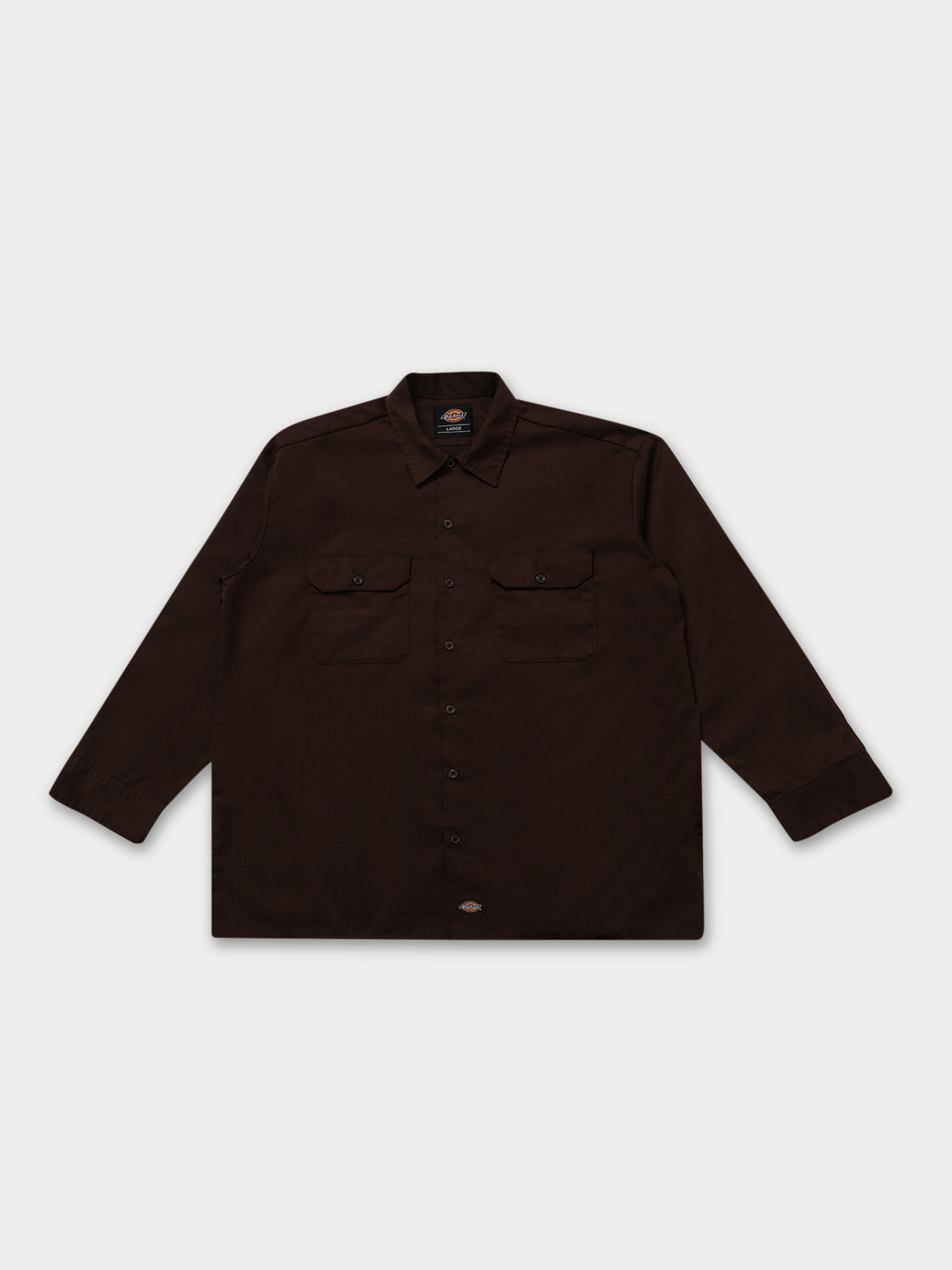 Dickies 574 Long Sleeve Shirt in Brown | Brown