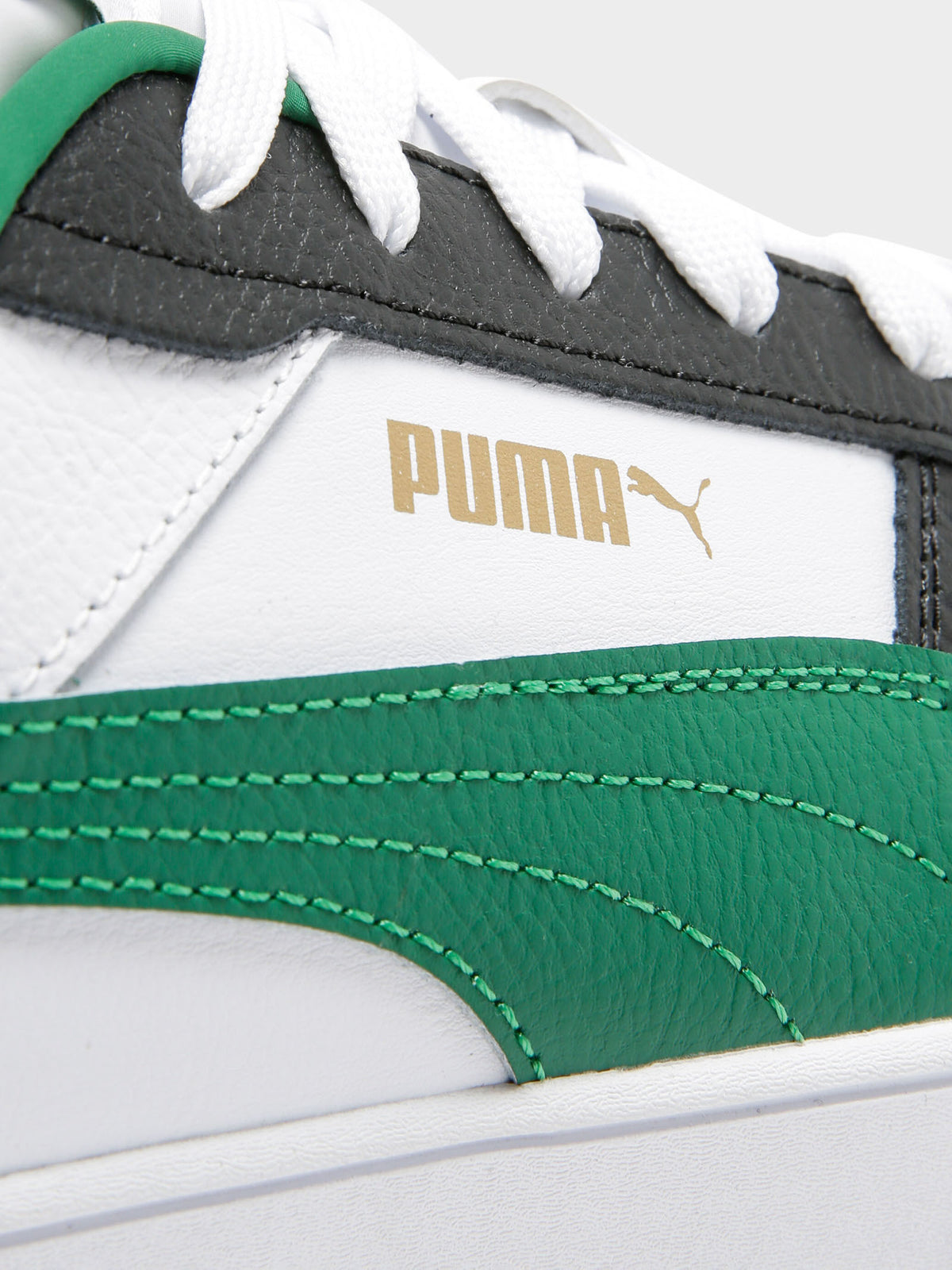 Puma Womens Carina Street Sneakers in White & Black | White/Black