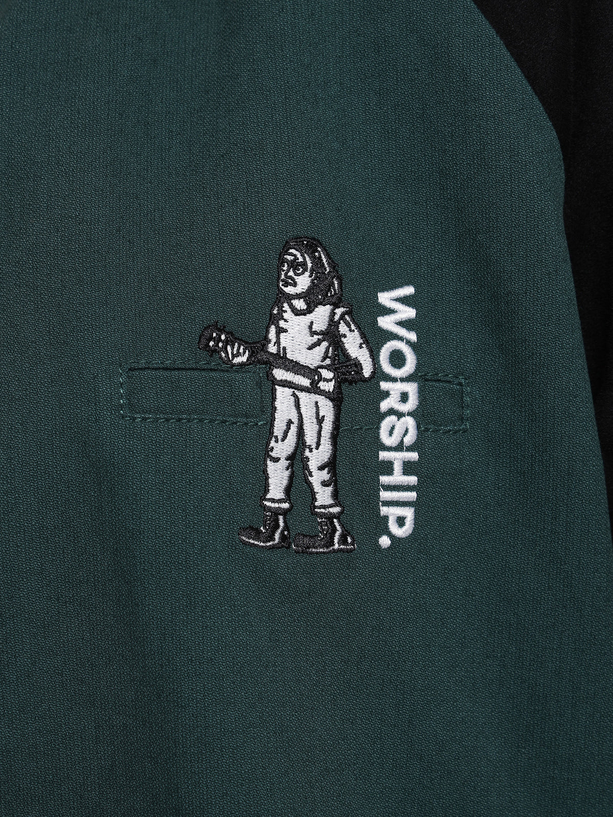 Worship Breakdown Varsity Jacket in Dark Teal | Dark Teal