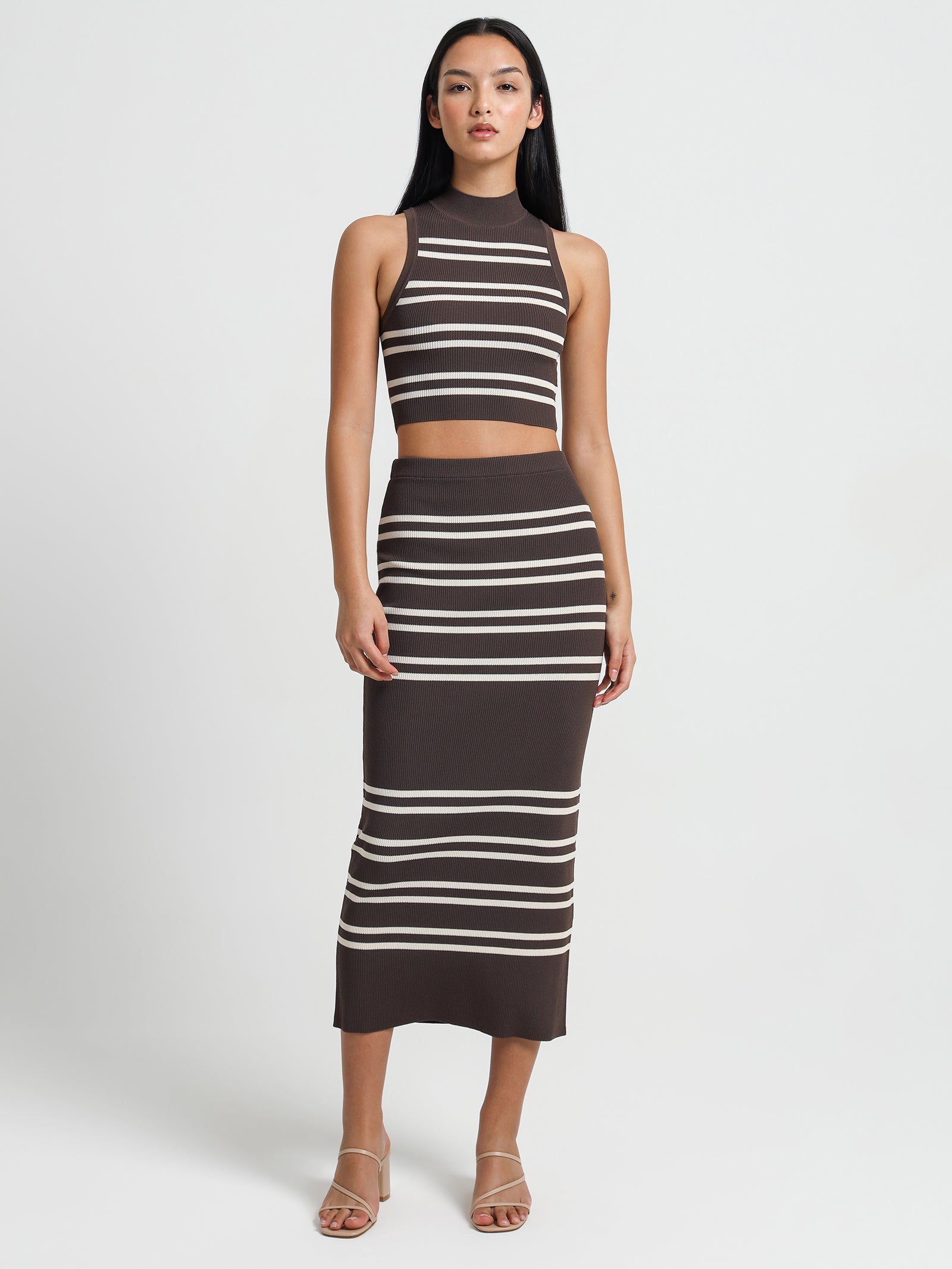 Bronwyn Midi Skirt in Coal