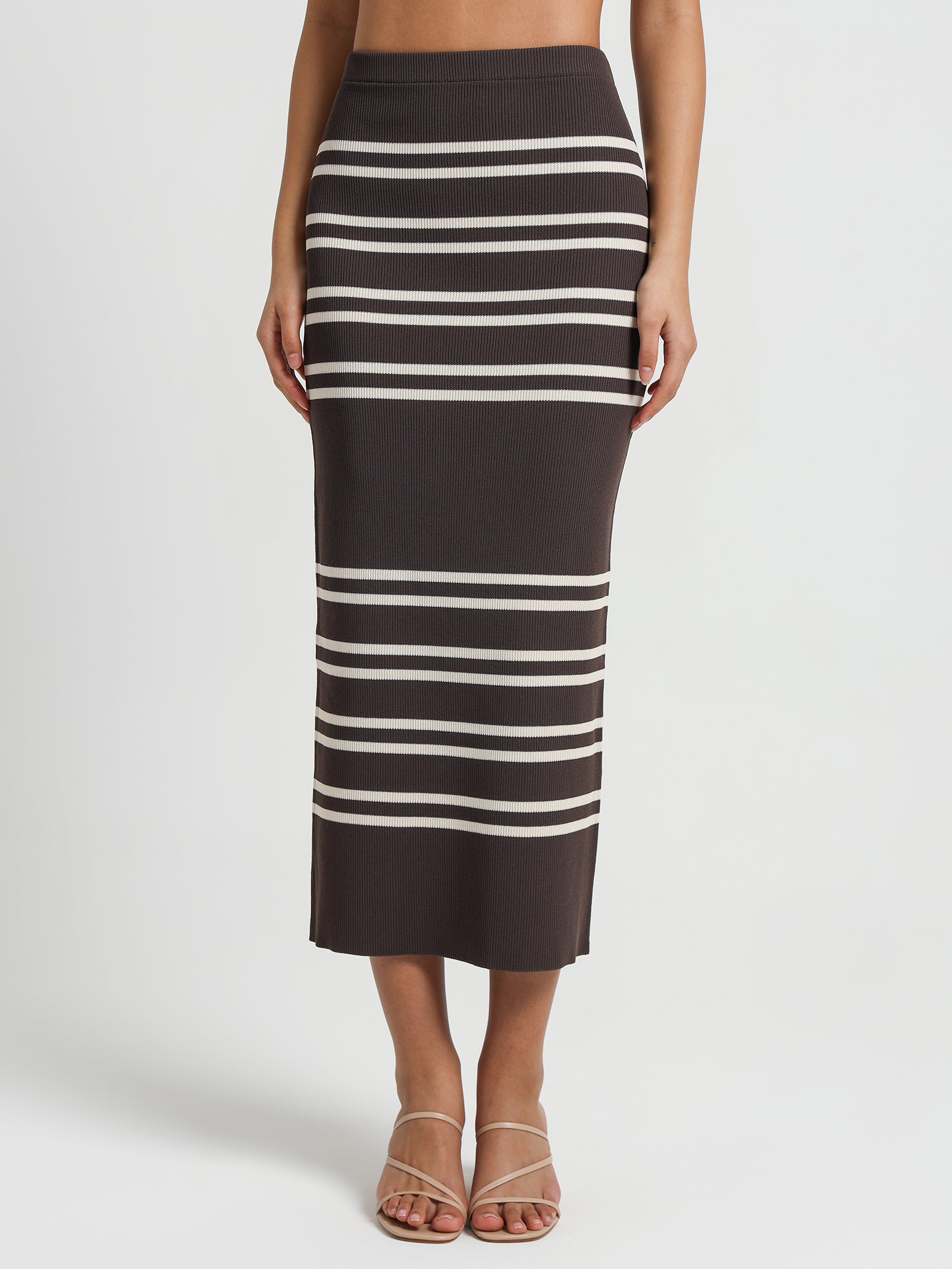 Bronwyn Midi Skirt in Coal