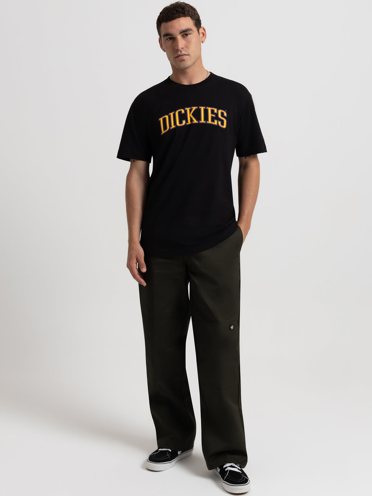 Dickies Collegiate Tri-Colour T-Shirt in Black | Black