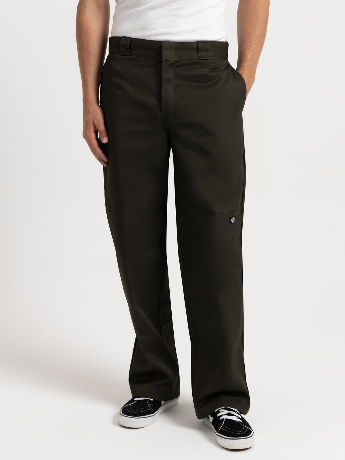 Dickies 85-283 Loose Fit Double Knee Pants in Olive | Olive