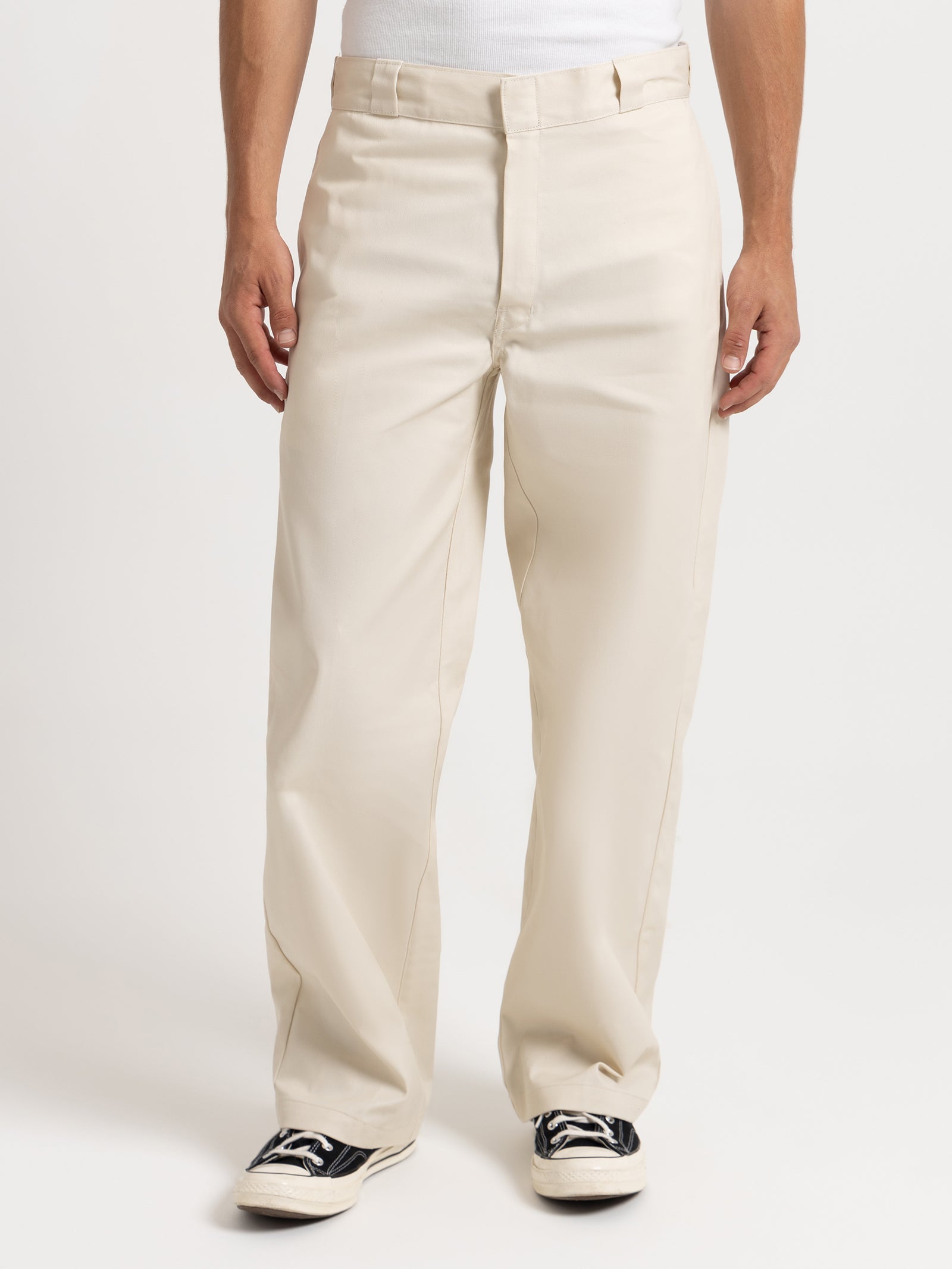 Super Baggy Loose Fit Pants in Bone