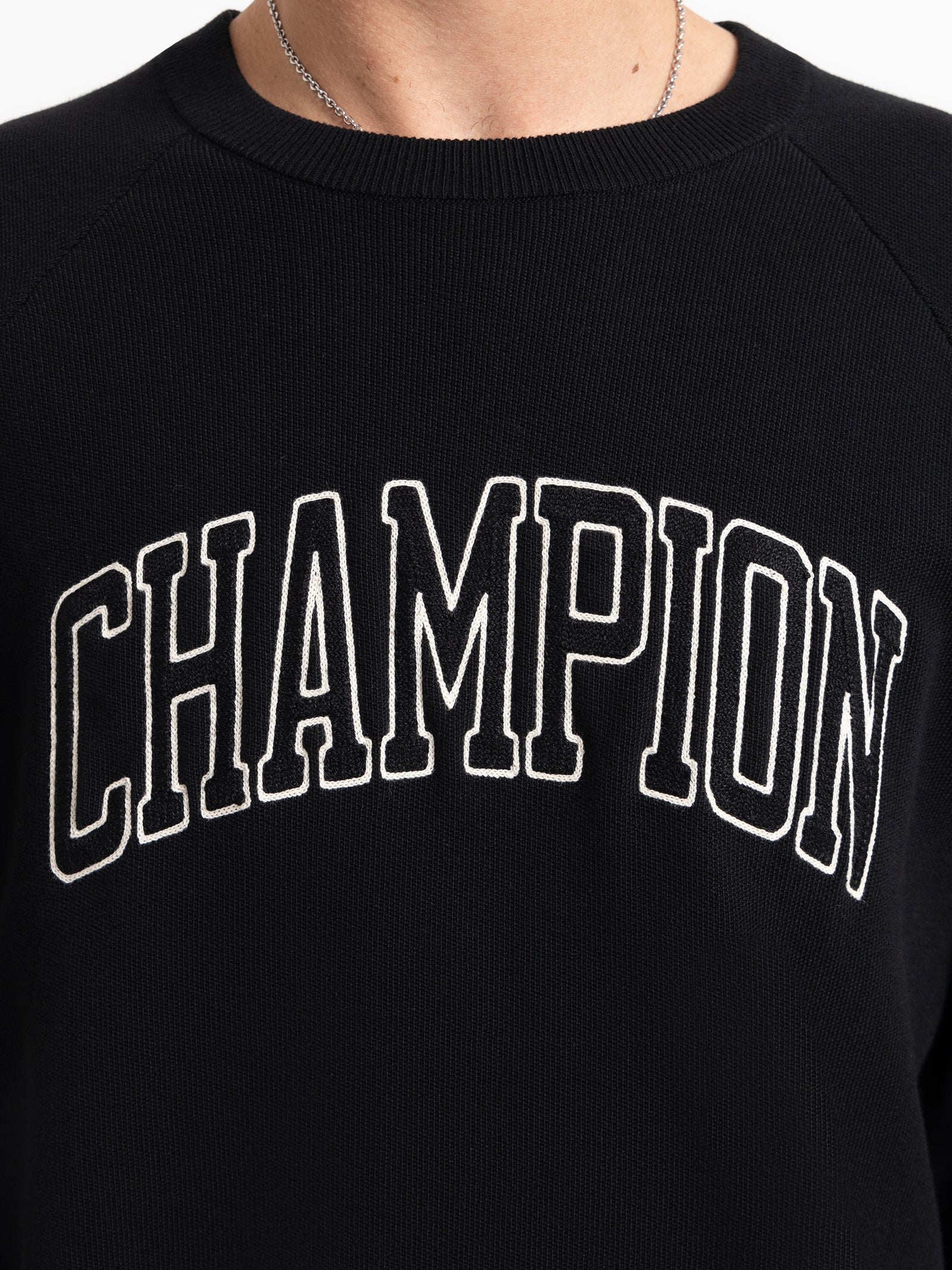 Rebound Knitted Crew in Black