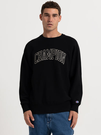 Rebound Knitted Crew in Black