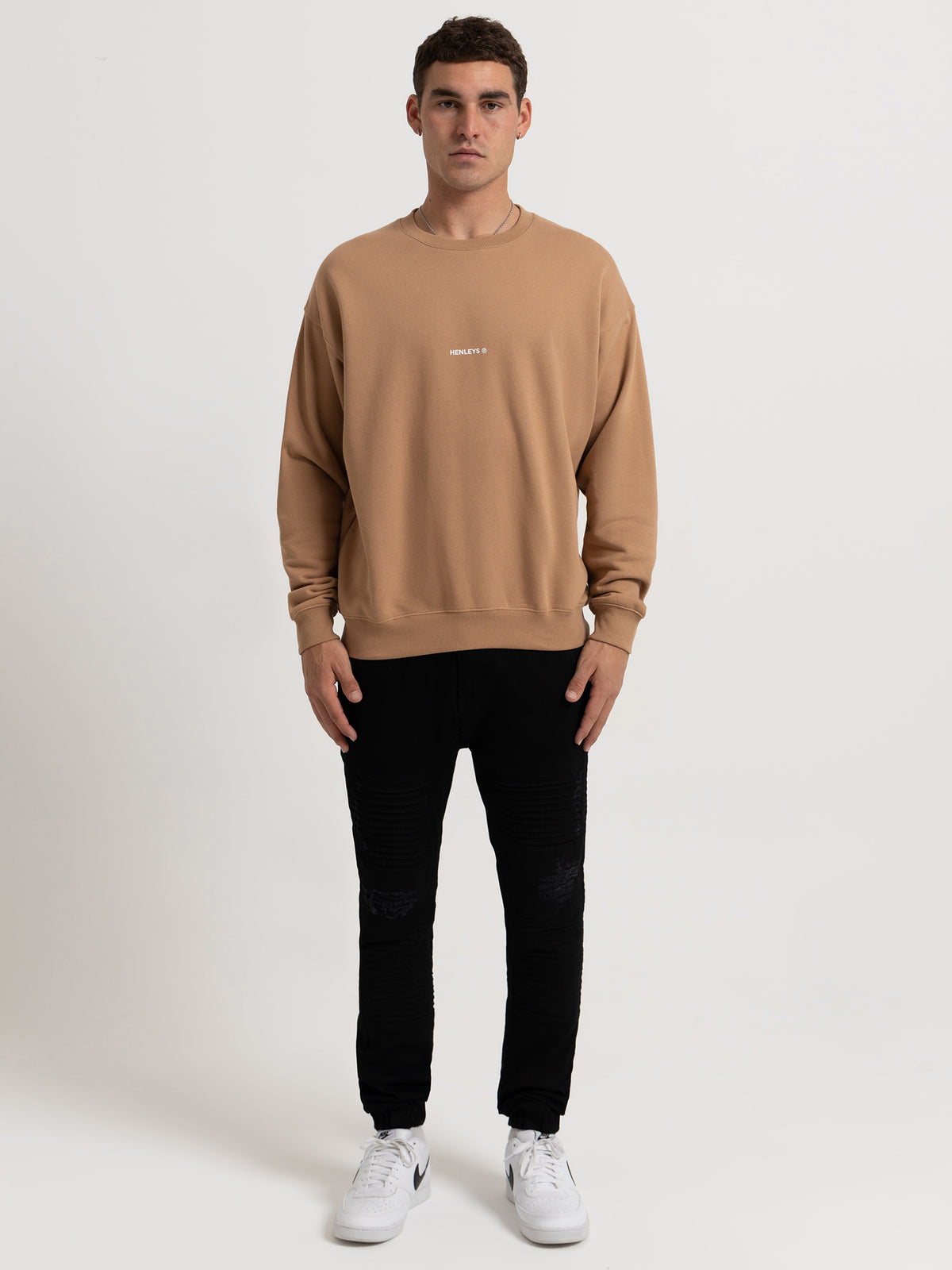 Henleys Team Spirit Crew in Mocha | Mocha