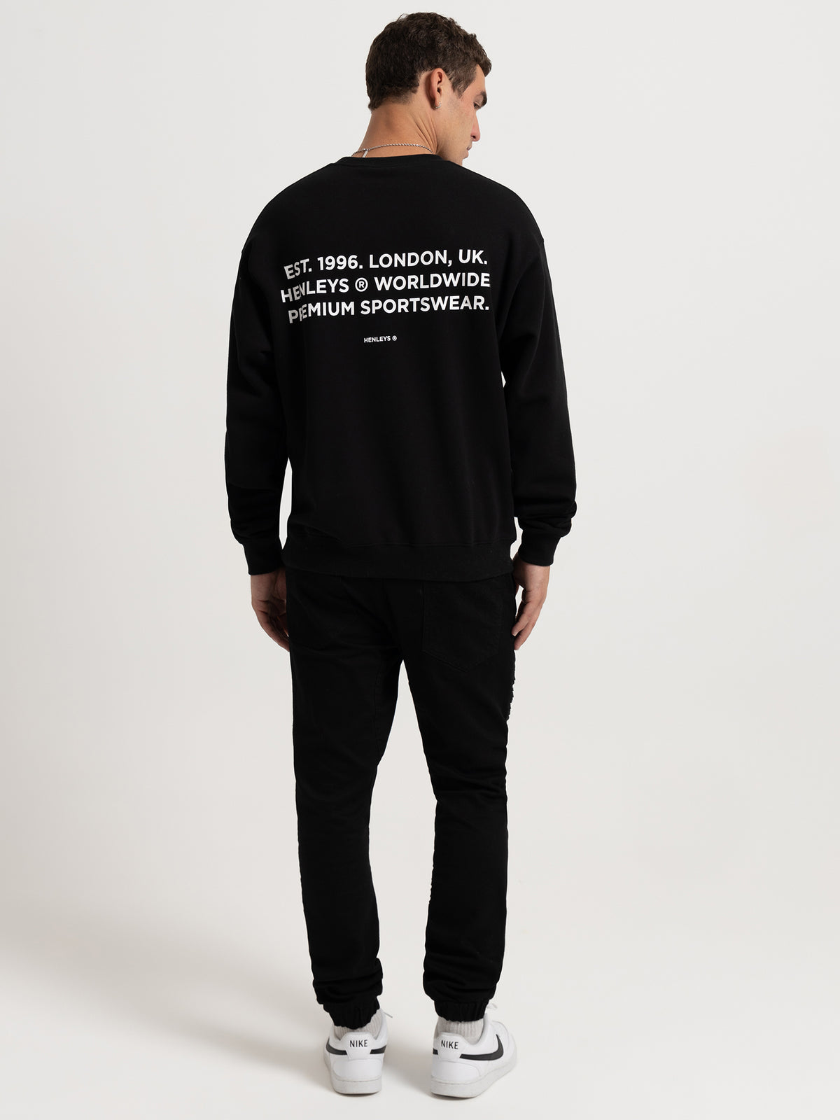 Henleys Team Spirit Crew in Black | Black