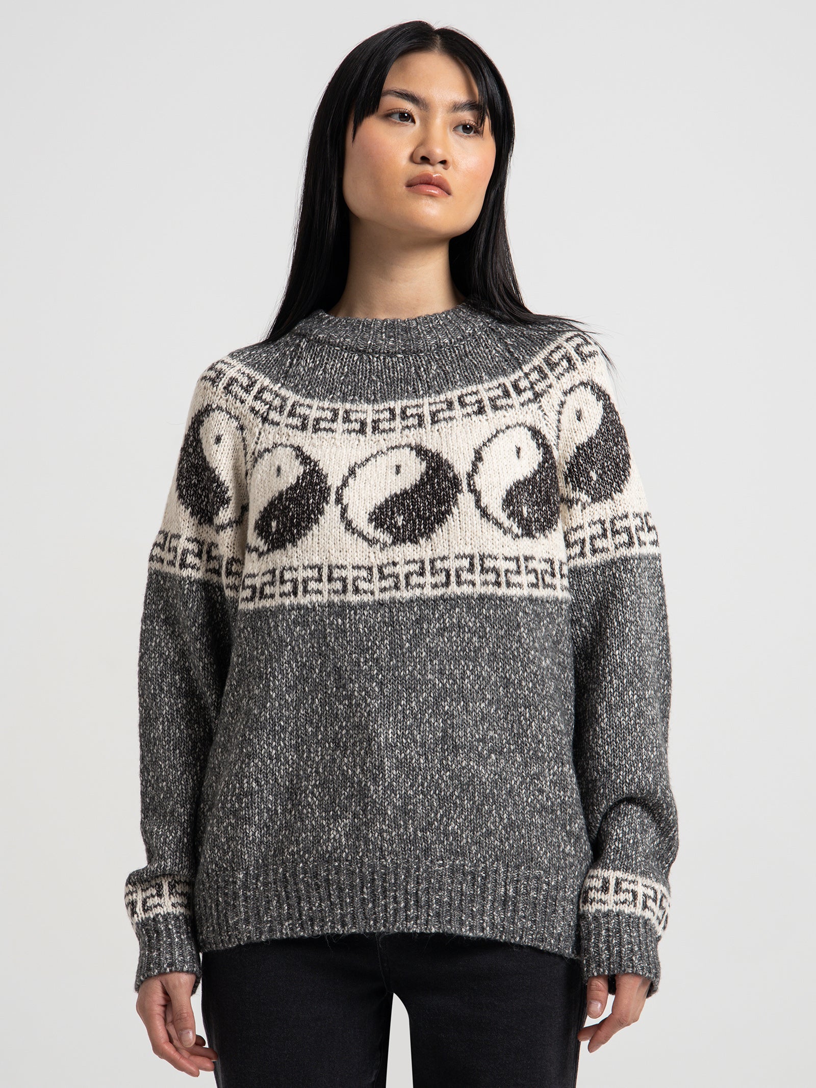 Yin & Yang Knit in Salt & Pepper