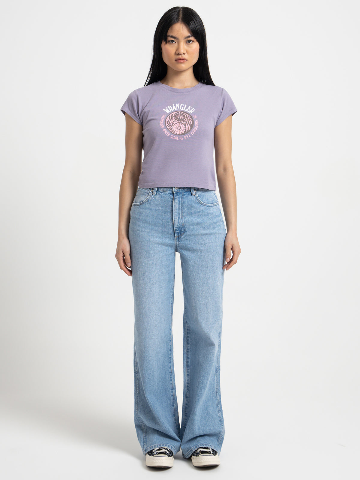 Wrangler Baby Yin & Yang T-Shirt in Lilac | Lilac