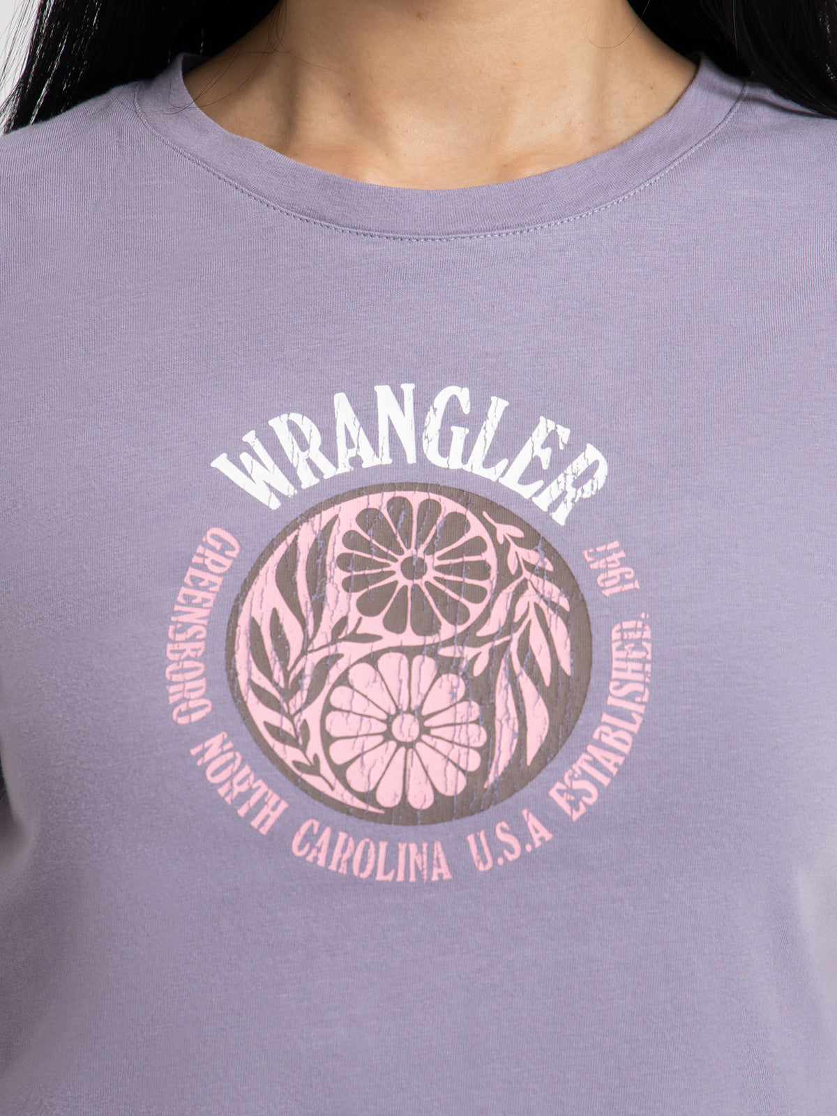 Wrangler Baby Yin & Yang T-Shirt in Lilac | Lilac