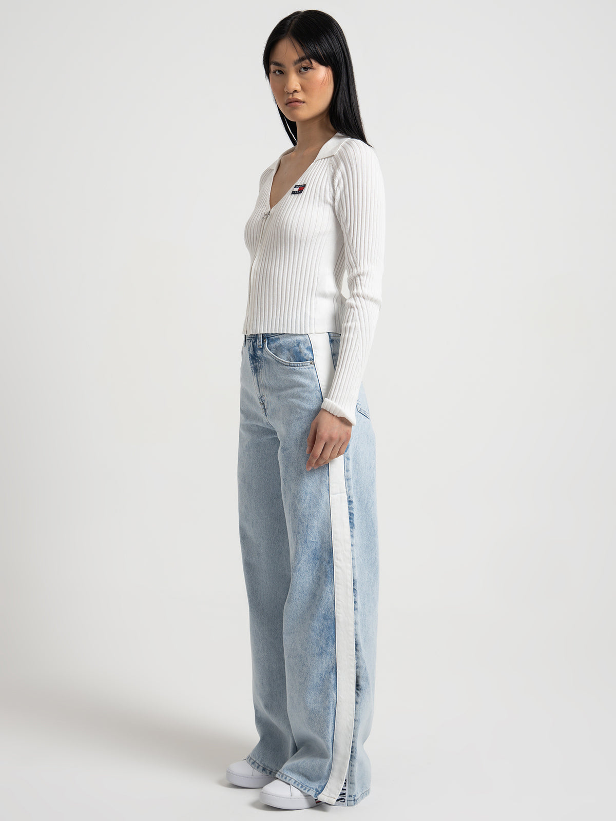 Tommy Hilfiger Claire High-Rise Wide-Leg Recycled Jeans in Denim Light | Denim