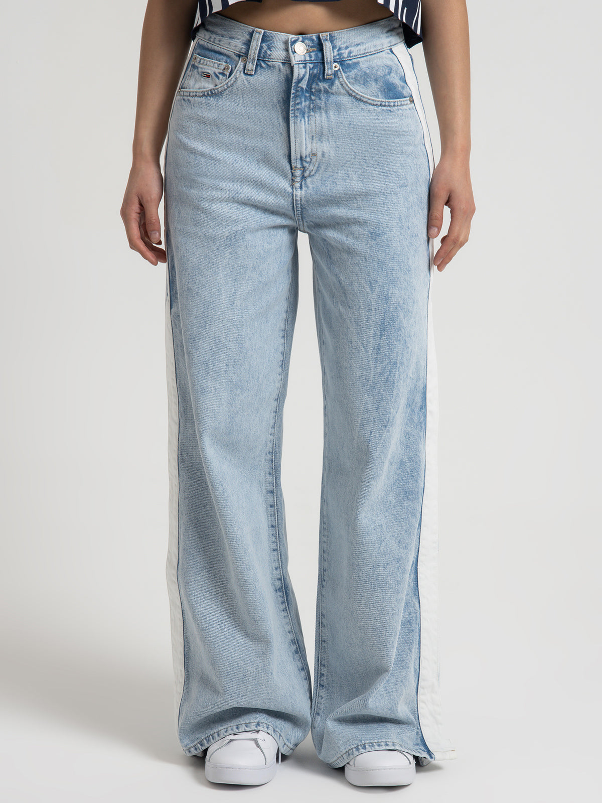 Tommy Hilfiger Claire High-Rise Wide-Leg Recycled Jeans in Denim Light | Denim