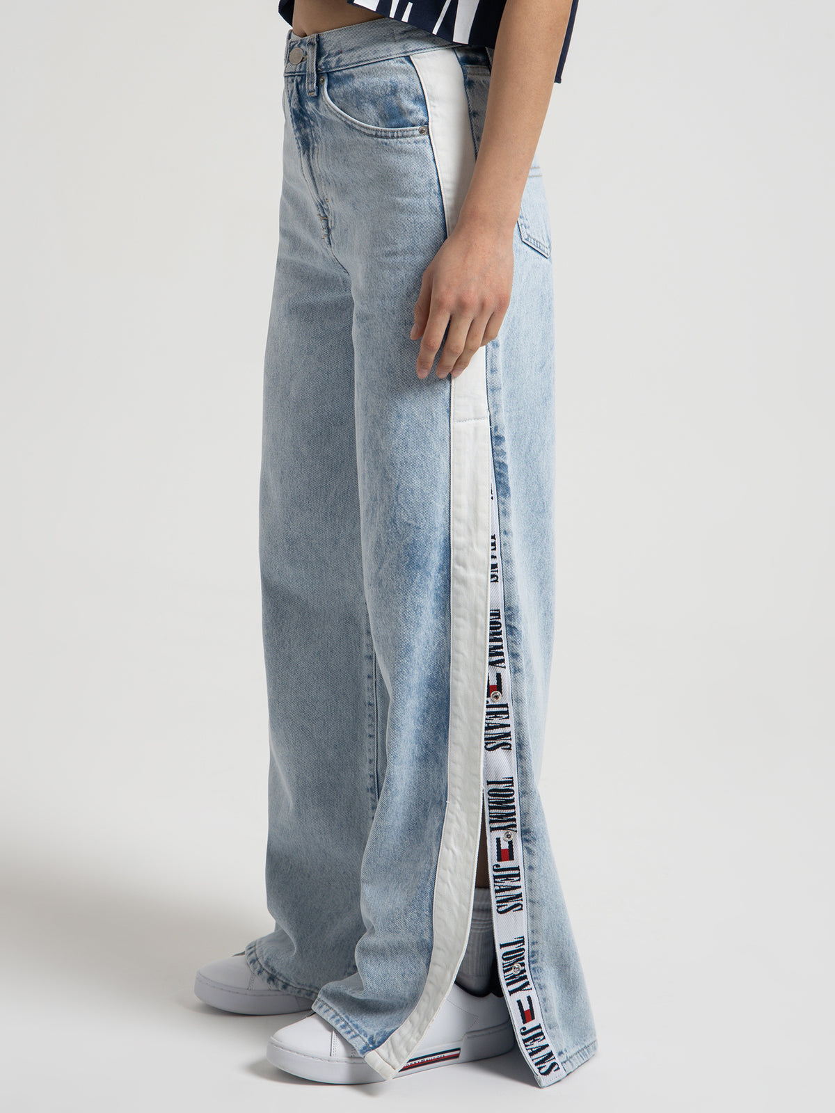 Tommy Hilfiger Claire High-Rise Wide-Leg Recycled Jeans in Denim Light | Denim