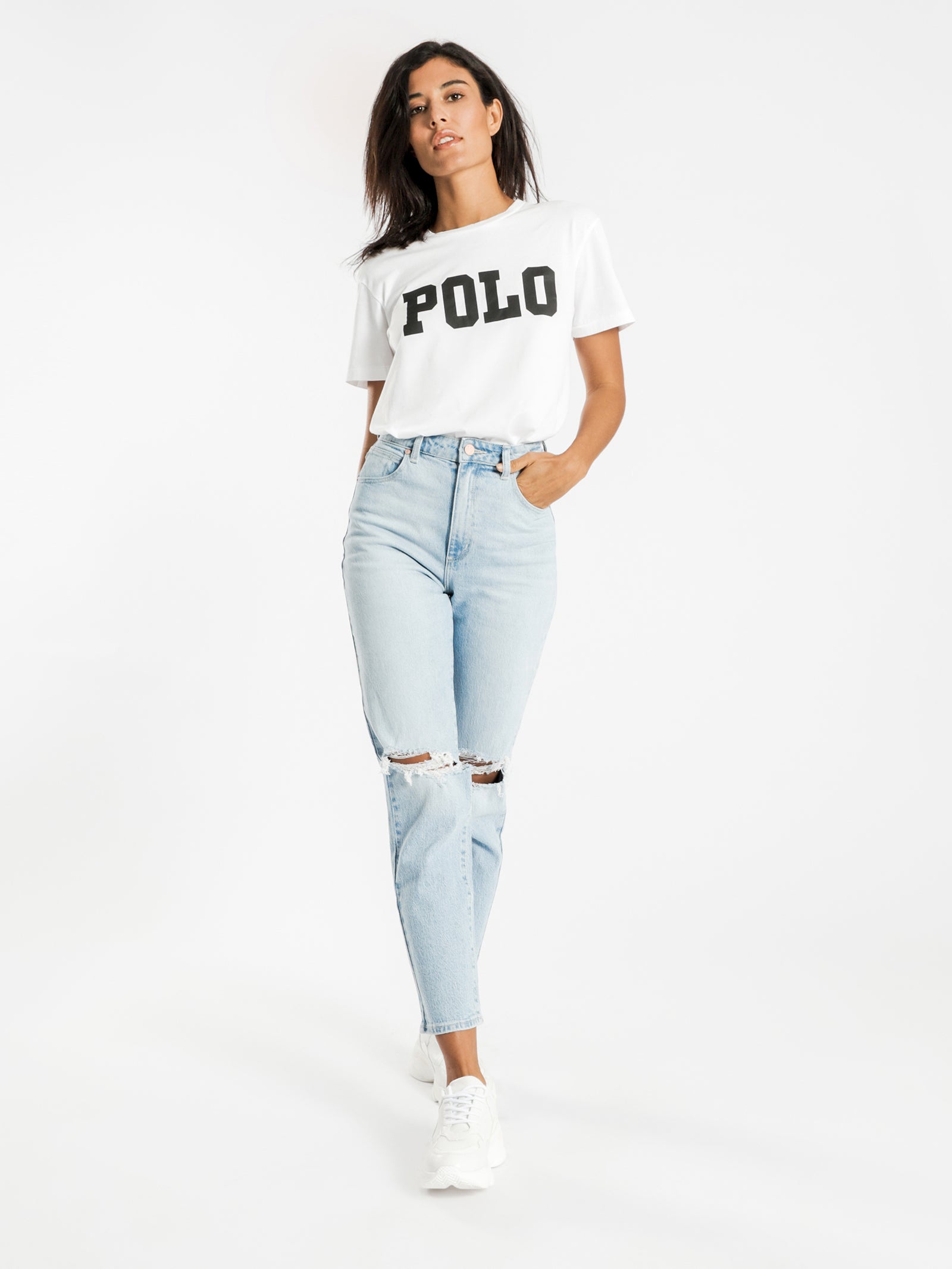 Big Polo Logo T-Shirt in White