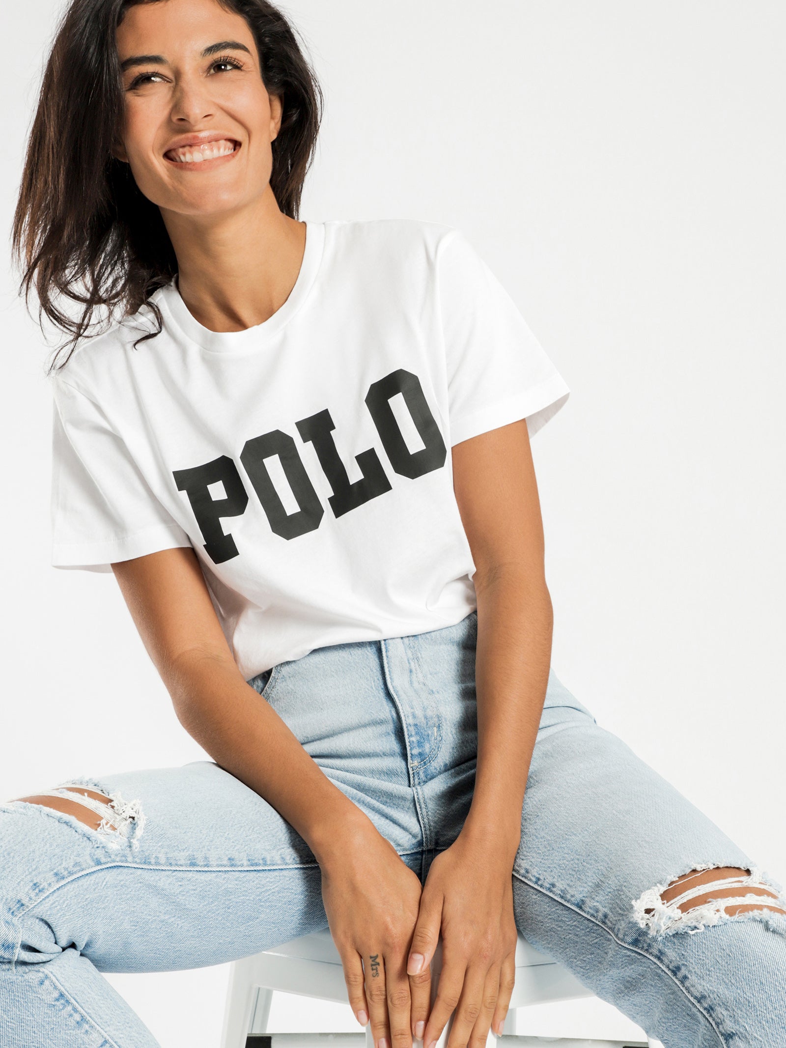 Big Polo Logo T-Shirt in White