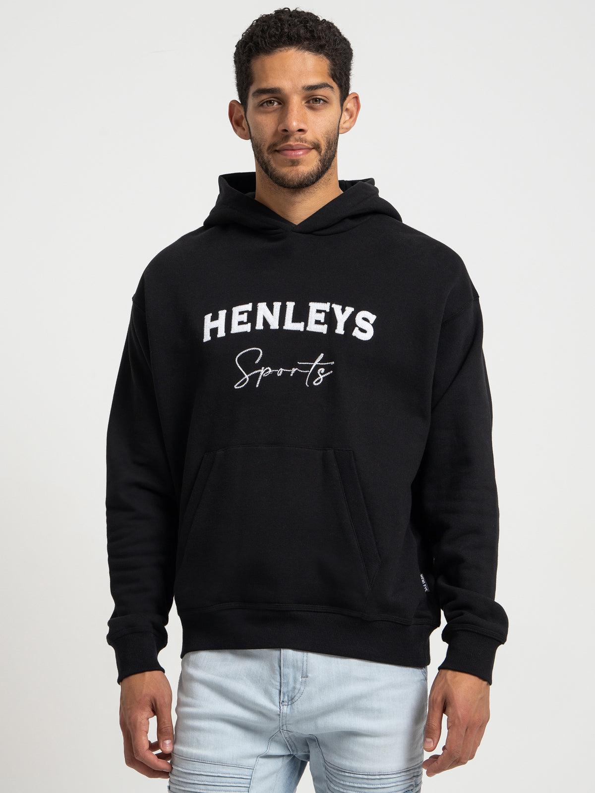 Henleys Club Hooded Sweater in Black | Black