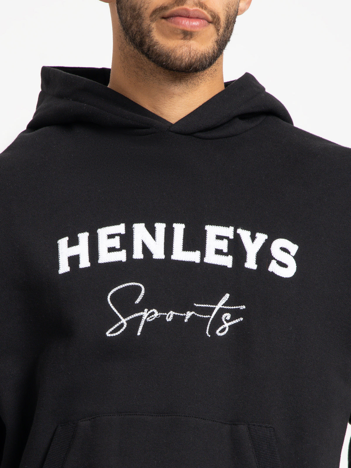 Henleys Club Hooded Sweater in Black | Black