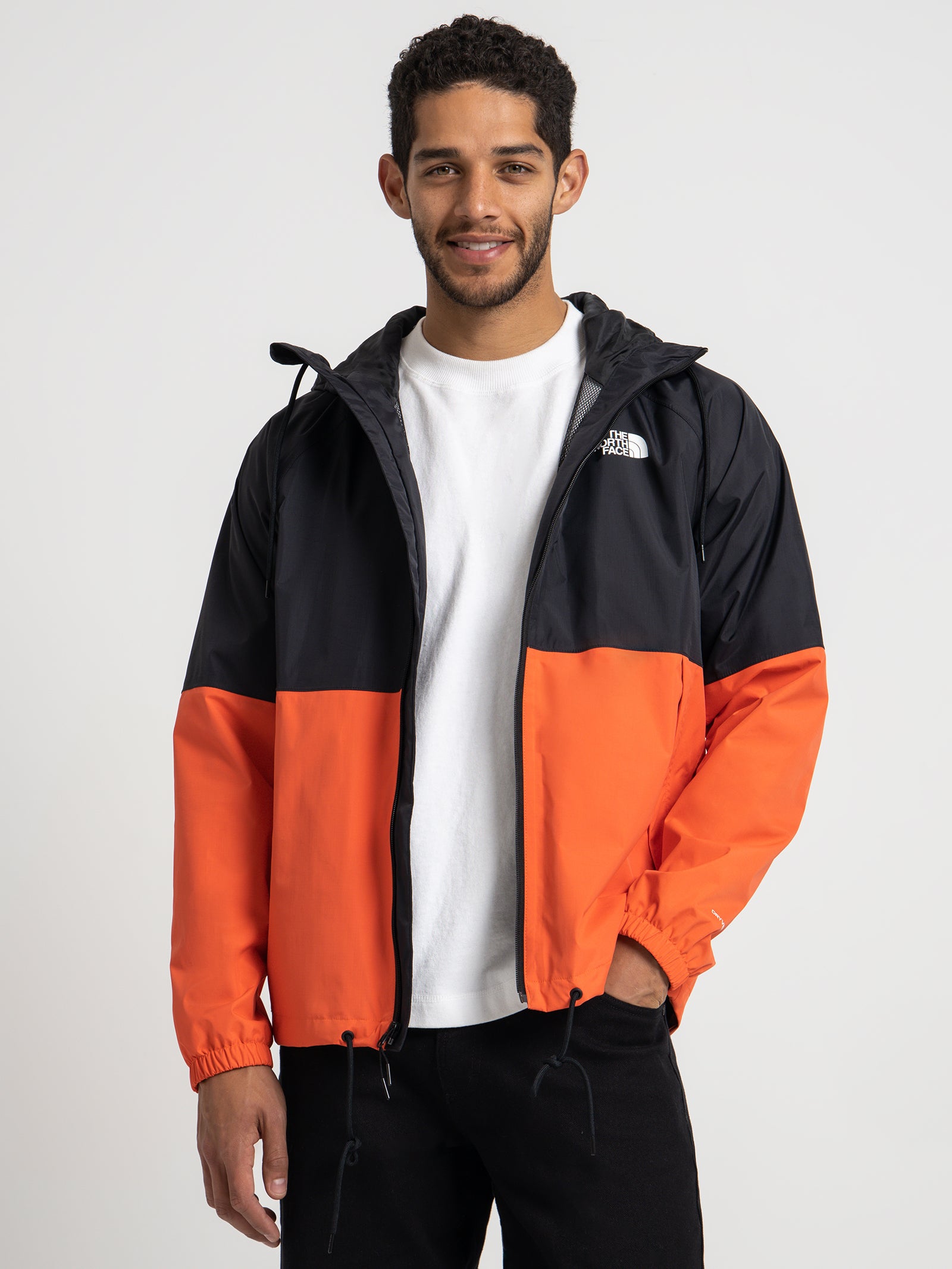 Antora Rain Jacket in Black & Orange