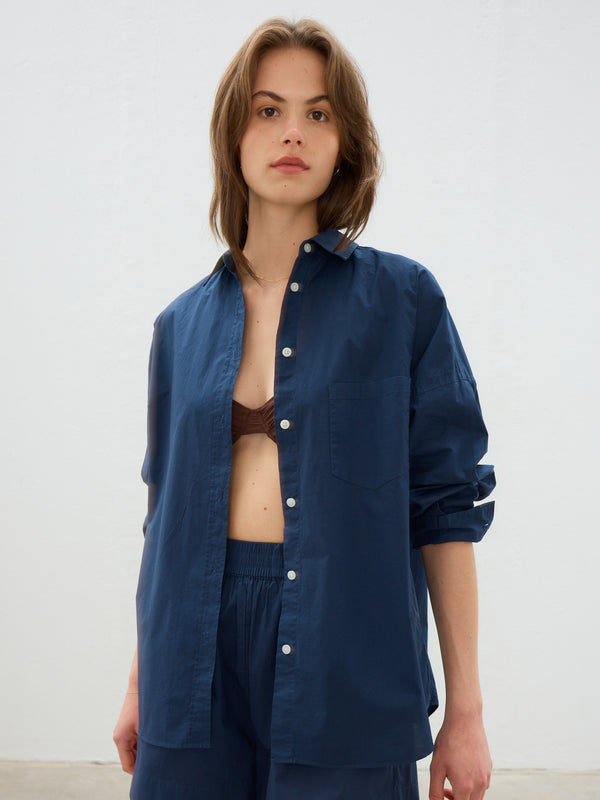 Lmnd The Chiara Shirt in Navy Navy | Glue Store