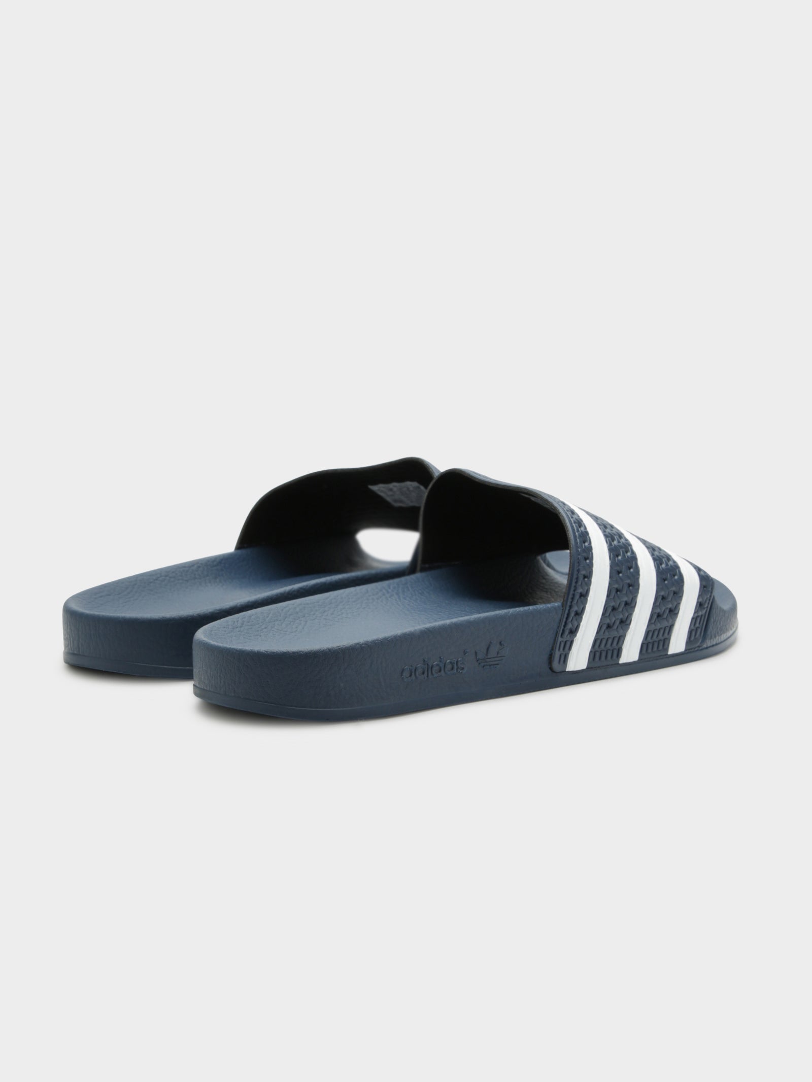 Unisex Adilette Slides in Navy & White