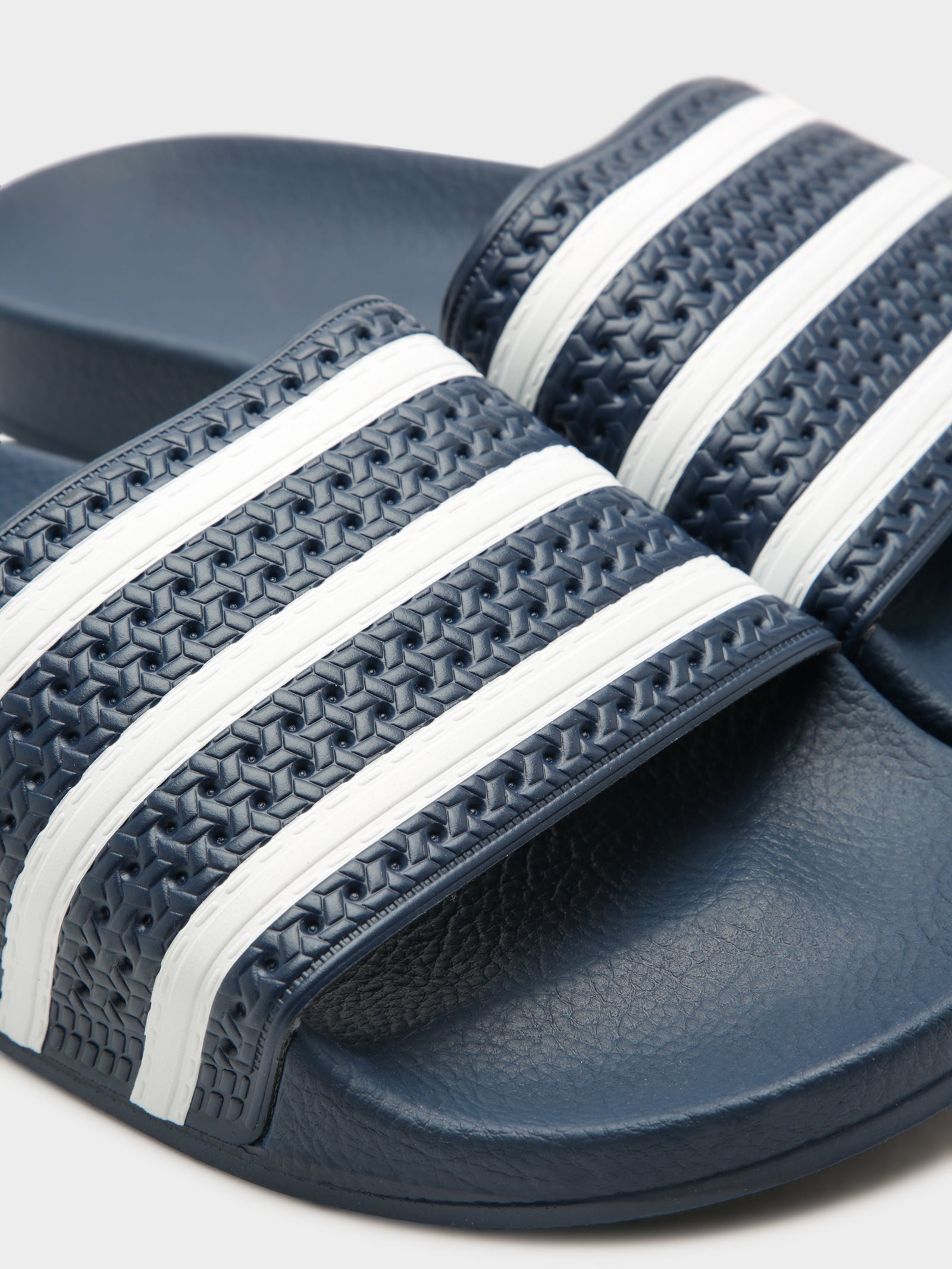 Unisex Adilette Slides in Navy & White