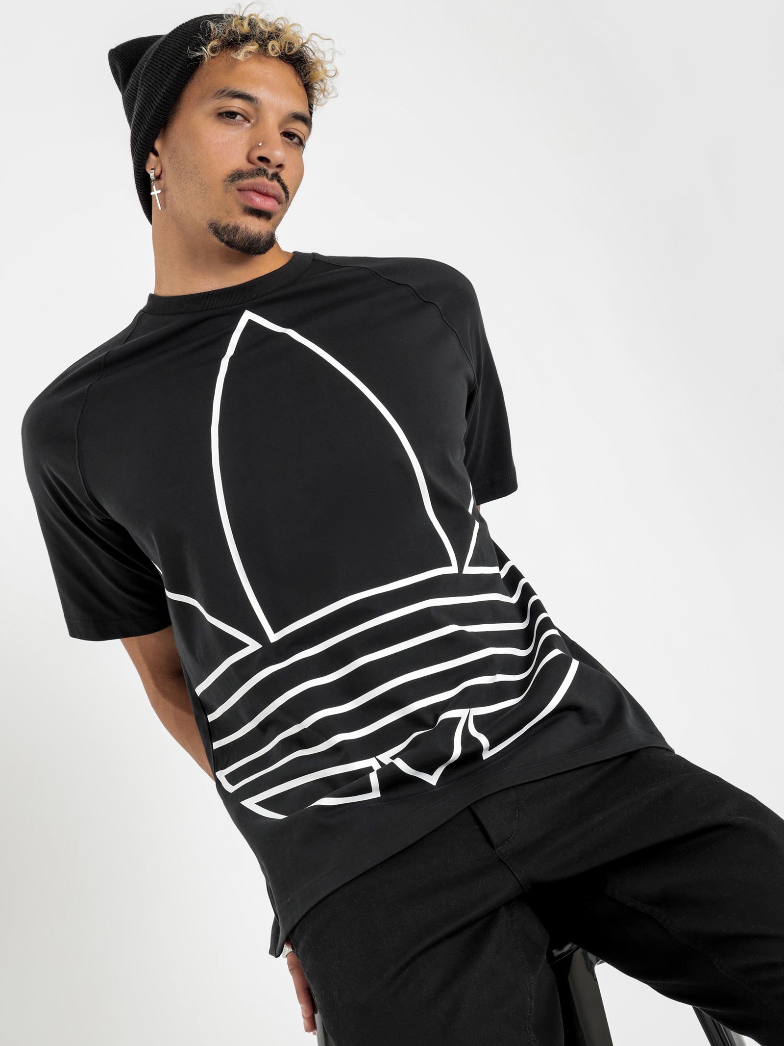 Originals Big Trefoil Outline T-Shirt in Black