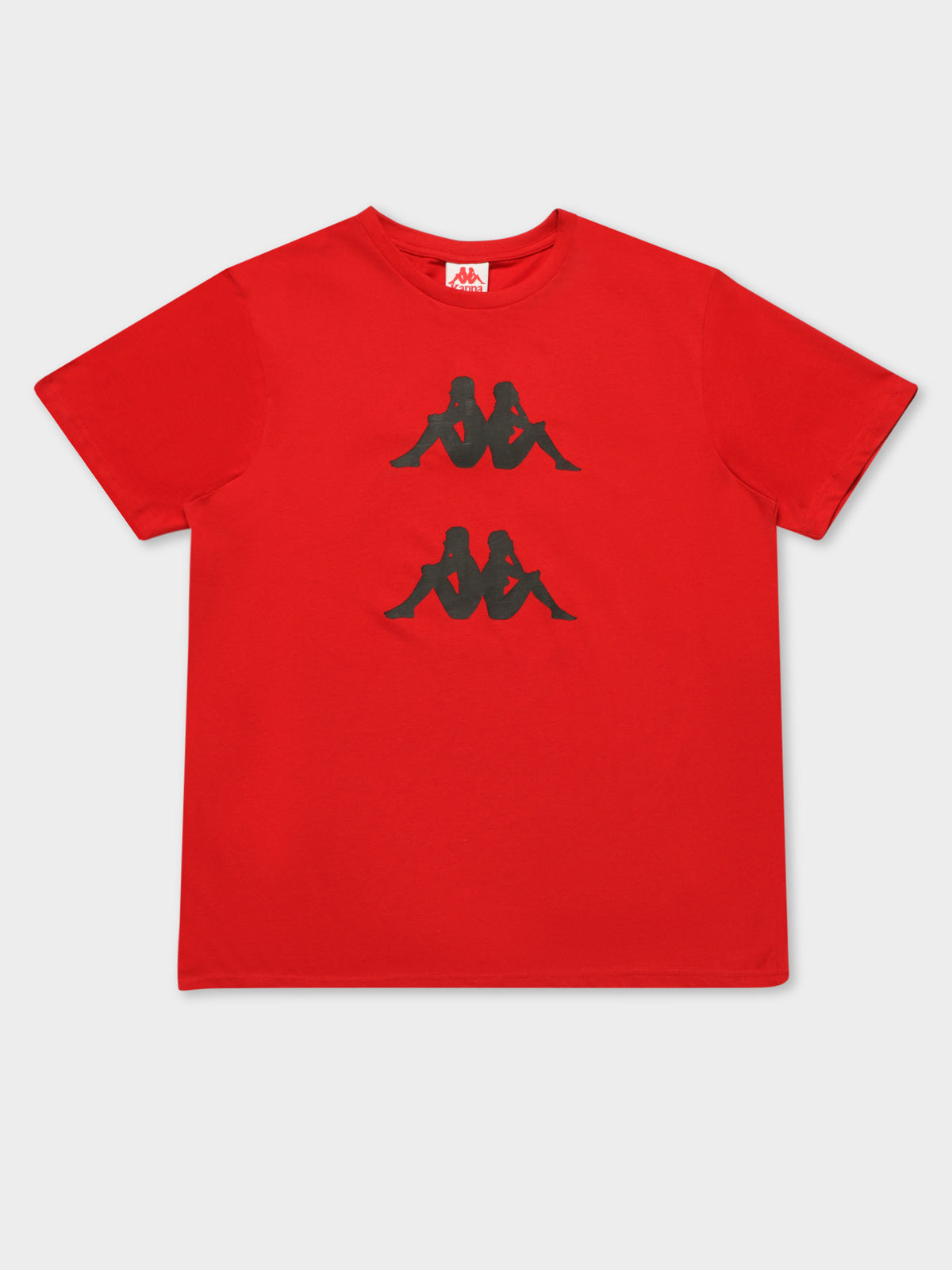 Kappa Authentic Dorian T-Shirt in Red & Black | A02 Red Cherry-Black