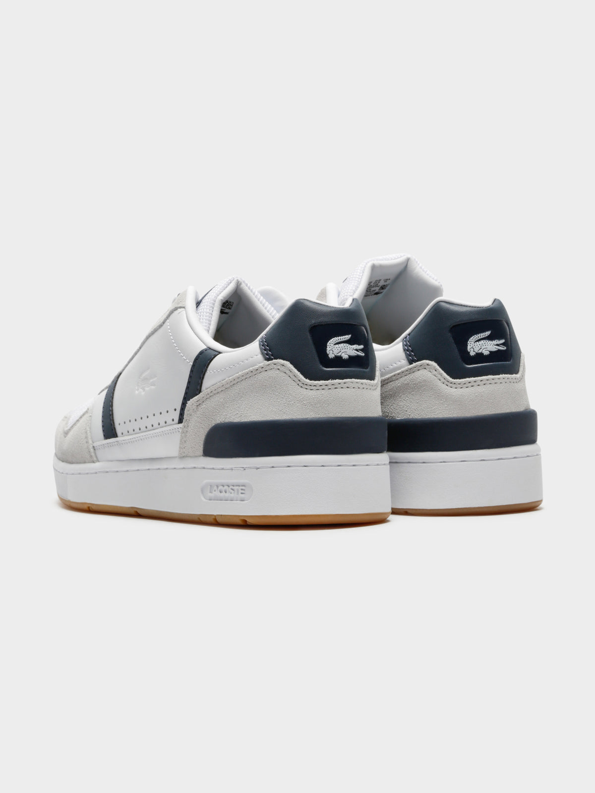 Lacoste Mens T-Clip 120 Sneakers in White & Navy | White/Navy