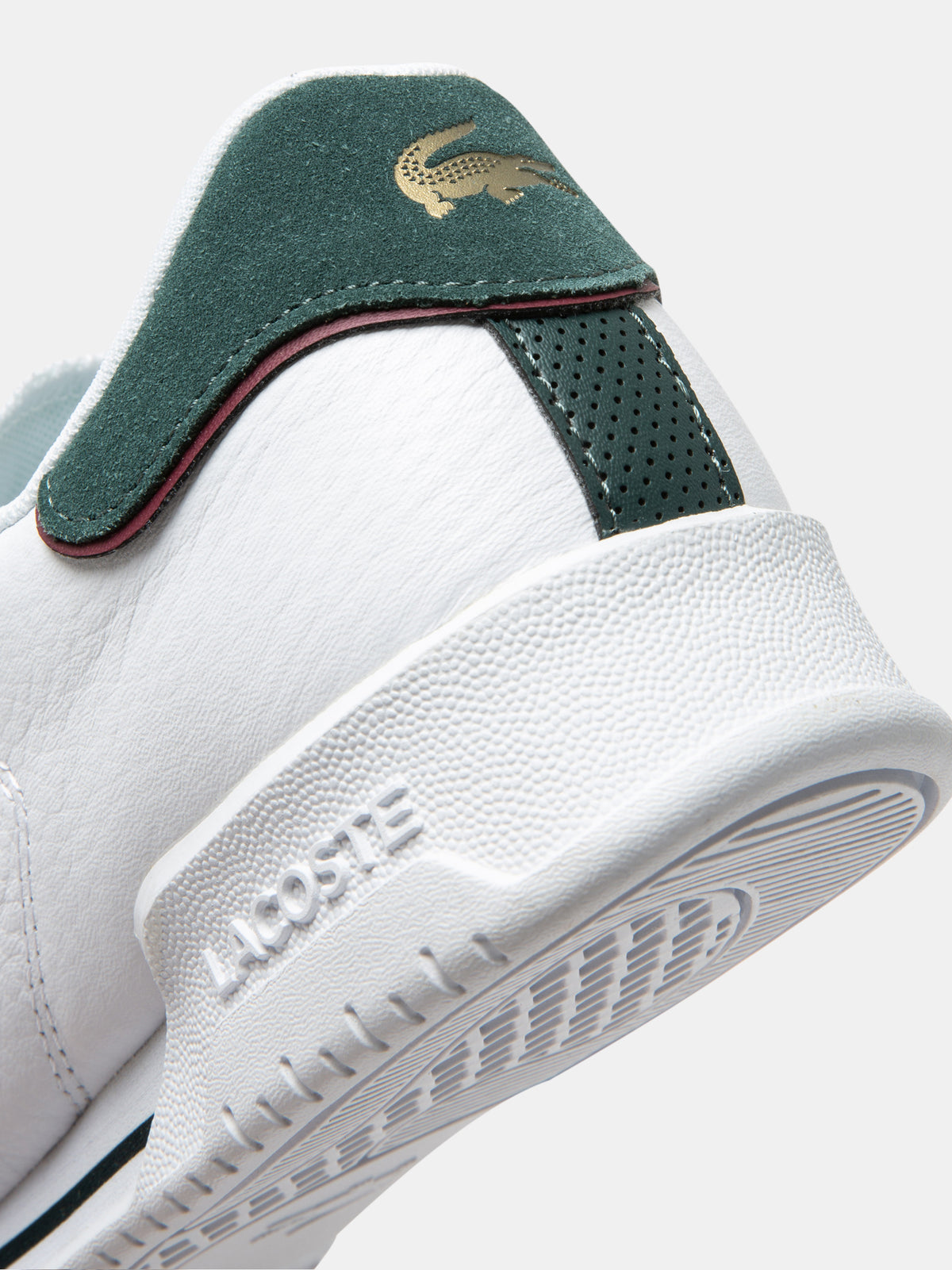 Lacoste Mens Twin Serve Sneakers in White & Dark Green | White/Dark