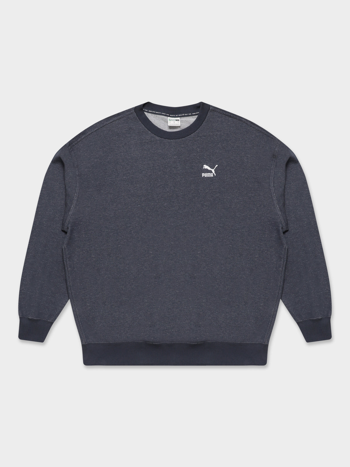 Puma Classic Denim Crew Fleece in Indigo | Indigo