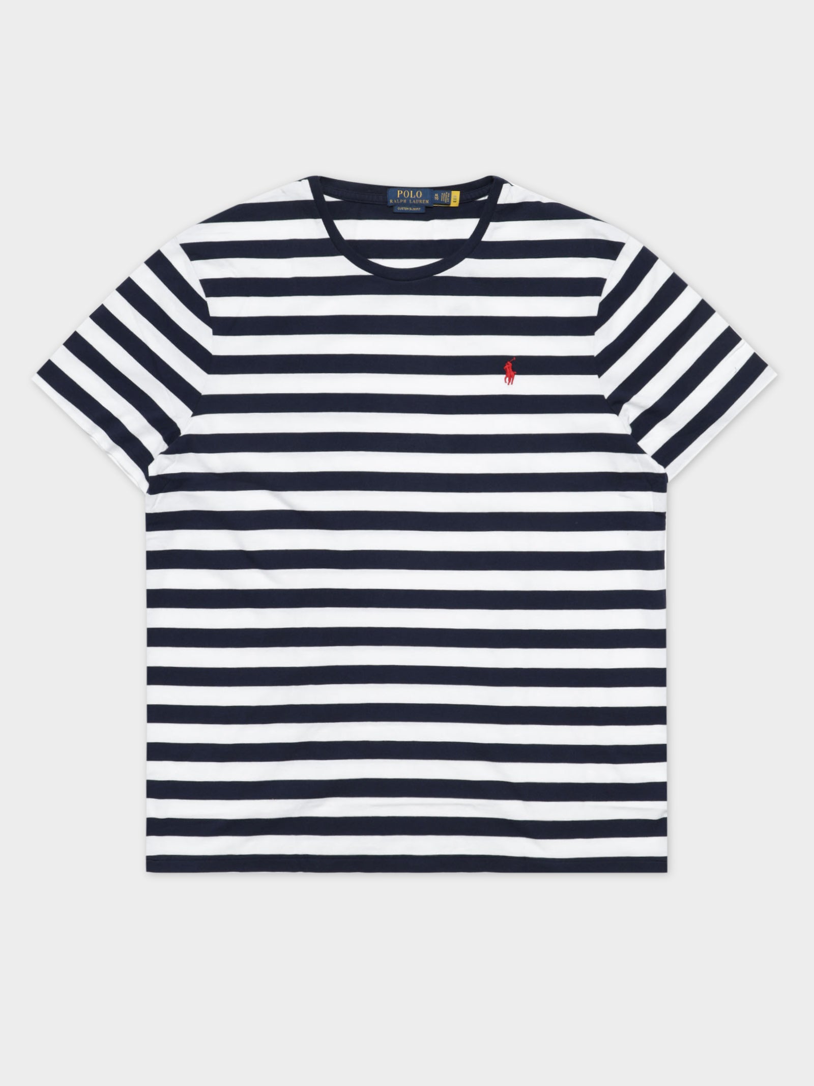 Stripe Short Sleeve T-Shirt in Navy & White